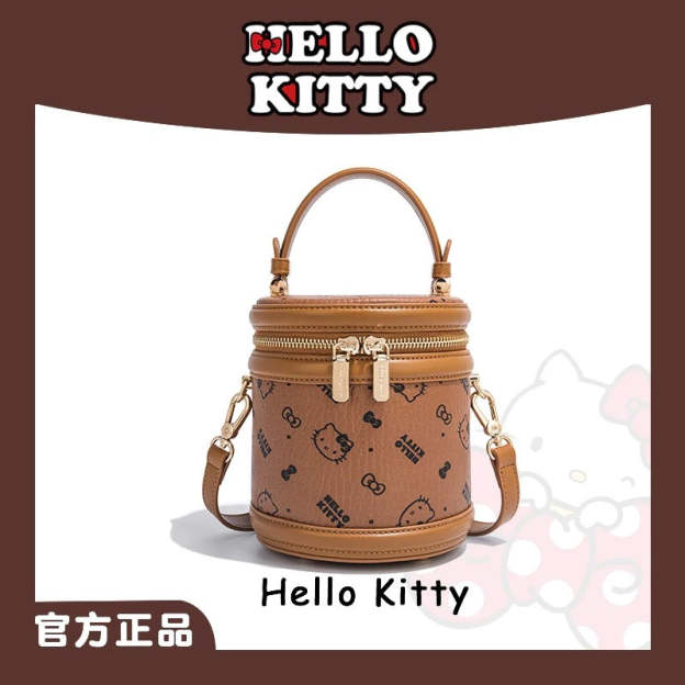 HK Bucket Handbag Hobo Crossbody Shoulder Bag with Double Metal Zipper-cutelalaco