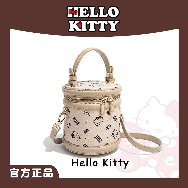 HK Bucket Handbag Hobo Crossbody Shoulder Bag with Double Metal Zipper-cutelalaco