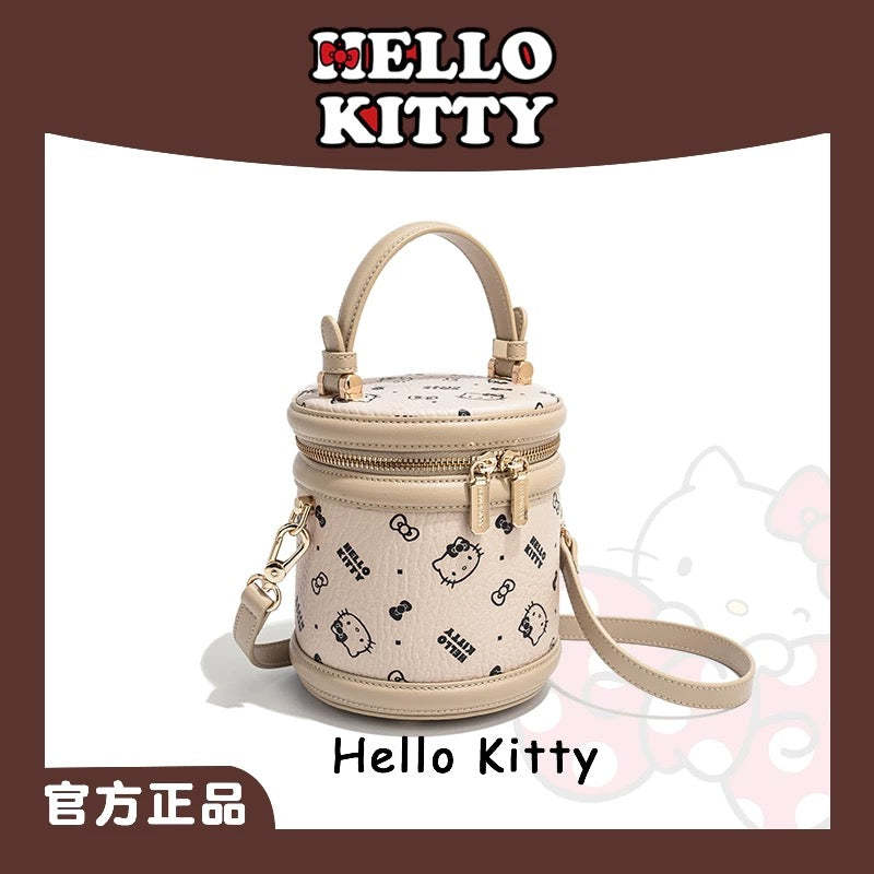 HK Bucket Handbag Hobo Crossbody Shoulder Bag with Double Metal Zipper-cutelalaco