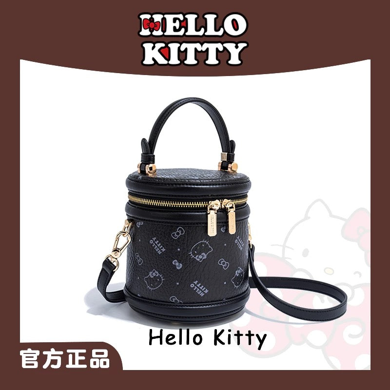 HK Bucket Handbag Hobo Crossbody Shoulder Bag with Double Metal Zipper-cutelalaco