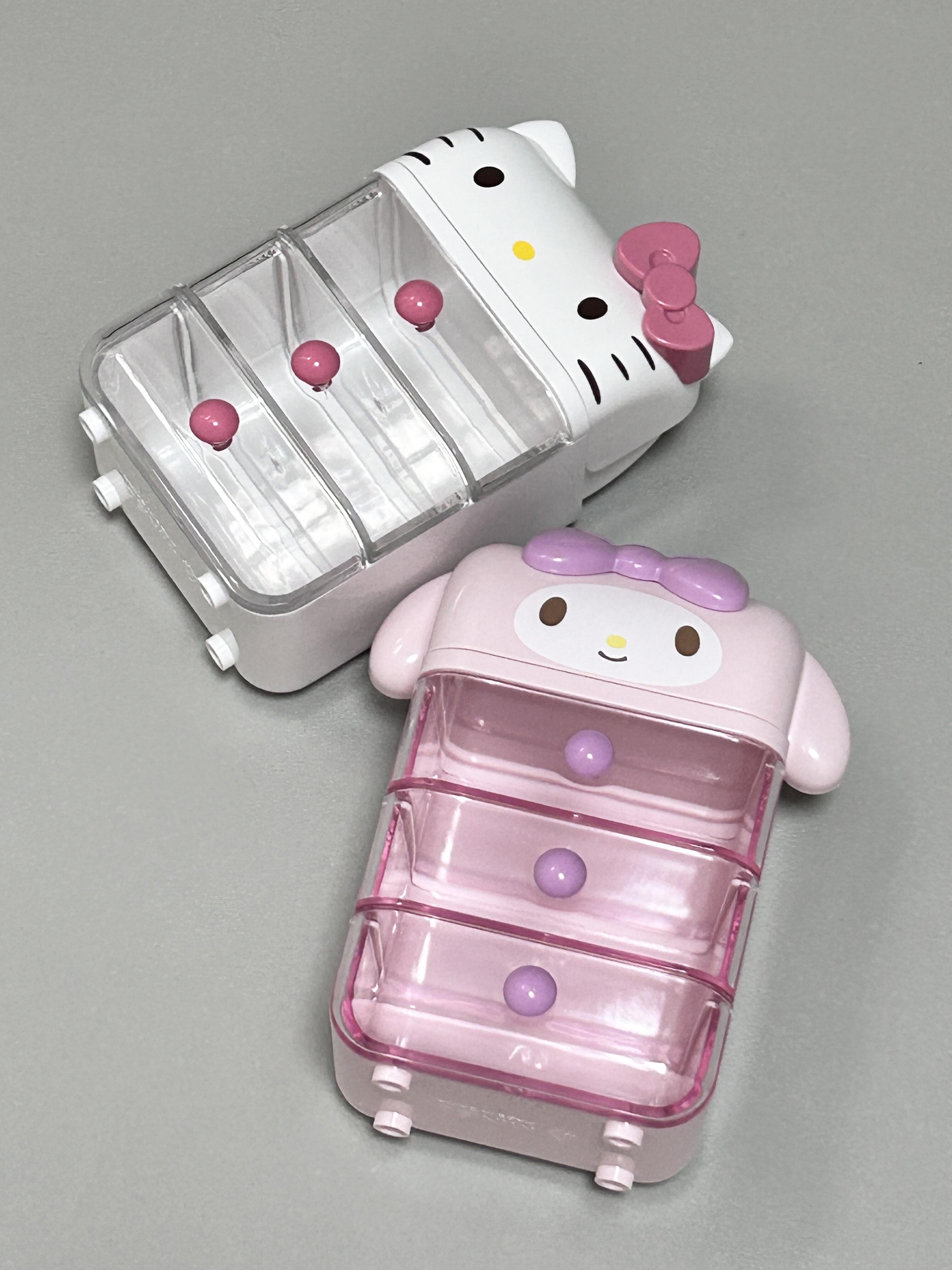 San Character 3-Drawer Mini Drawer Locker Compact Storage Organization Drawers