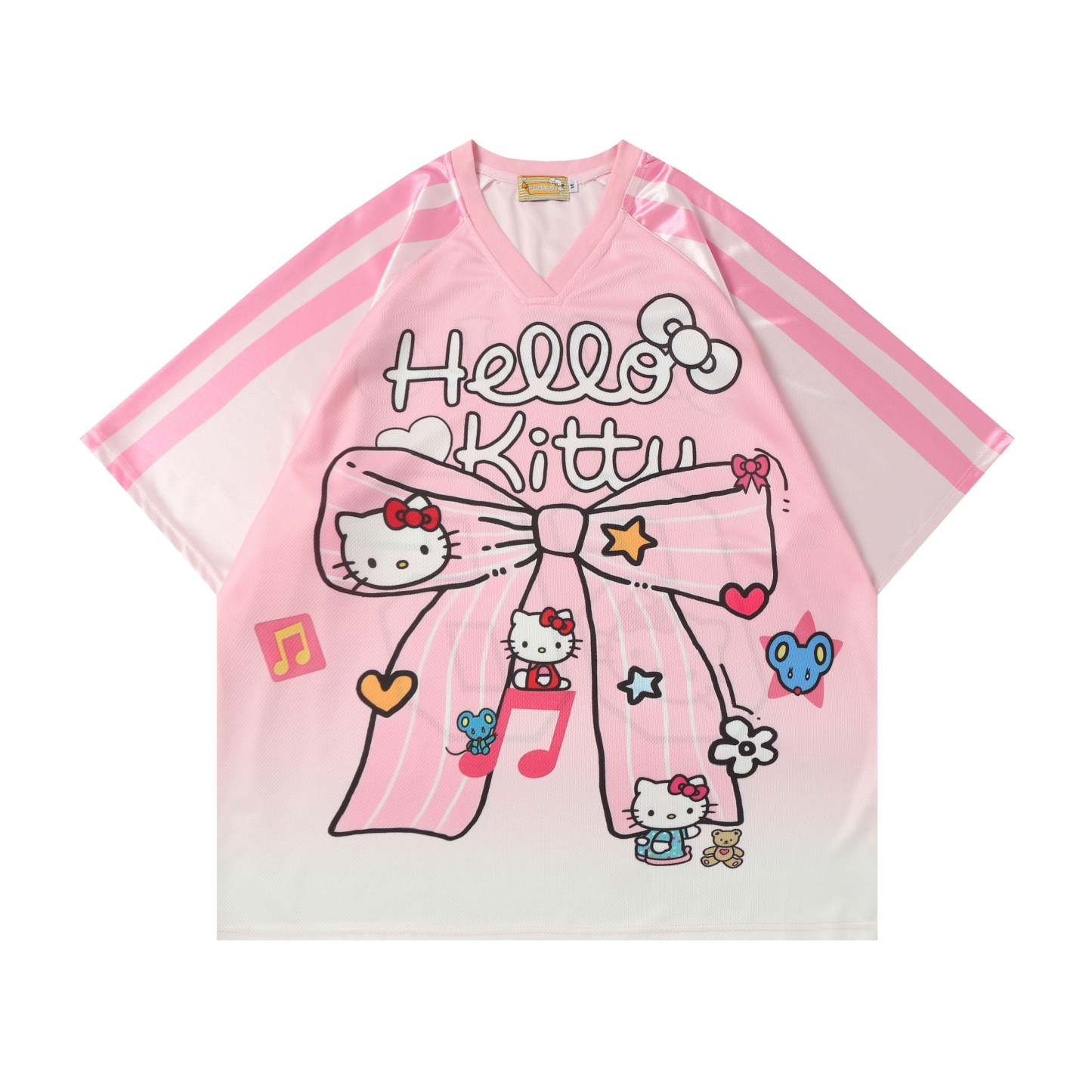 HK Cute Baseball Jersey Shirts Sports Uniform Summer Loose Short Sleeve Tops T-Shirts 02250502