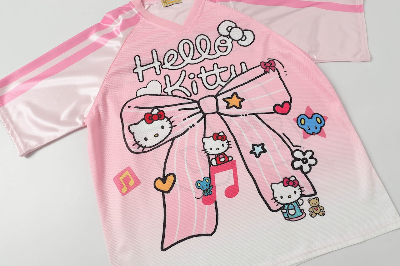 HK Cute Baseball Jersey Shirts Sports Uniform Summer Loose Short Sleeve Tops T-Shirts 02250502