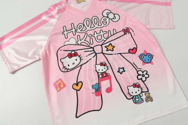 HK Cute Baseball Jersey Shirts Sports Uniform Summer Loose Short Sleeve Tops T-Shirts 02250502