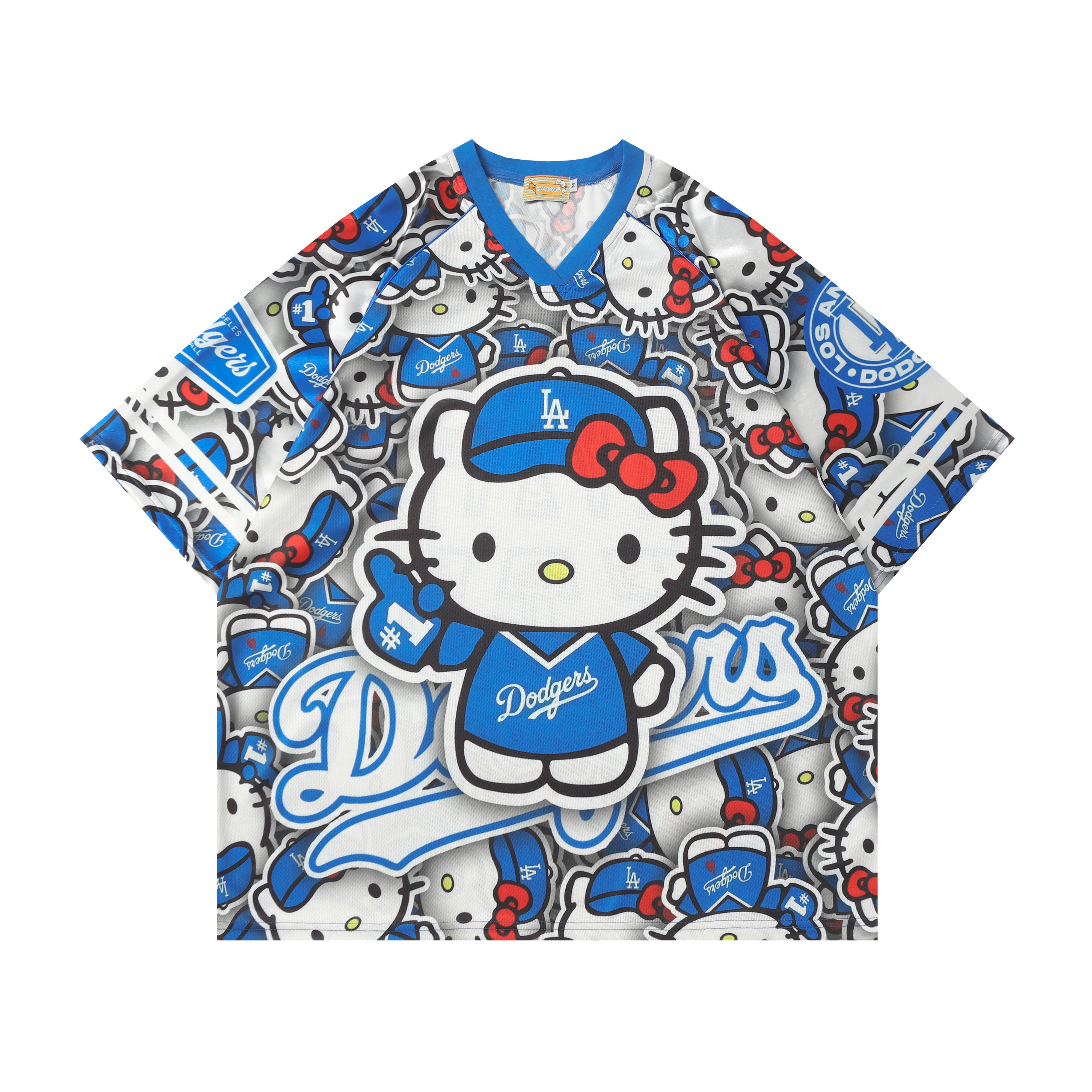 HK Cute Baseball Jersey Shirts Sports Uniform Summer Loose Short Sleeve Tops T-Shirts 02250502