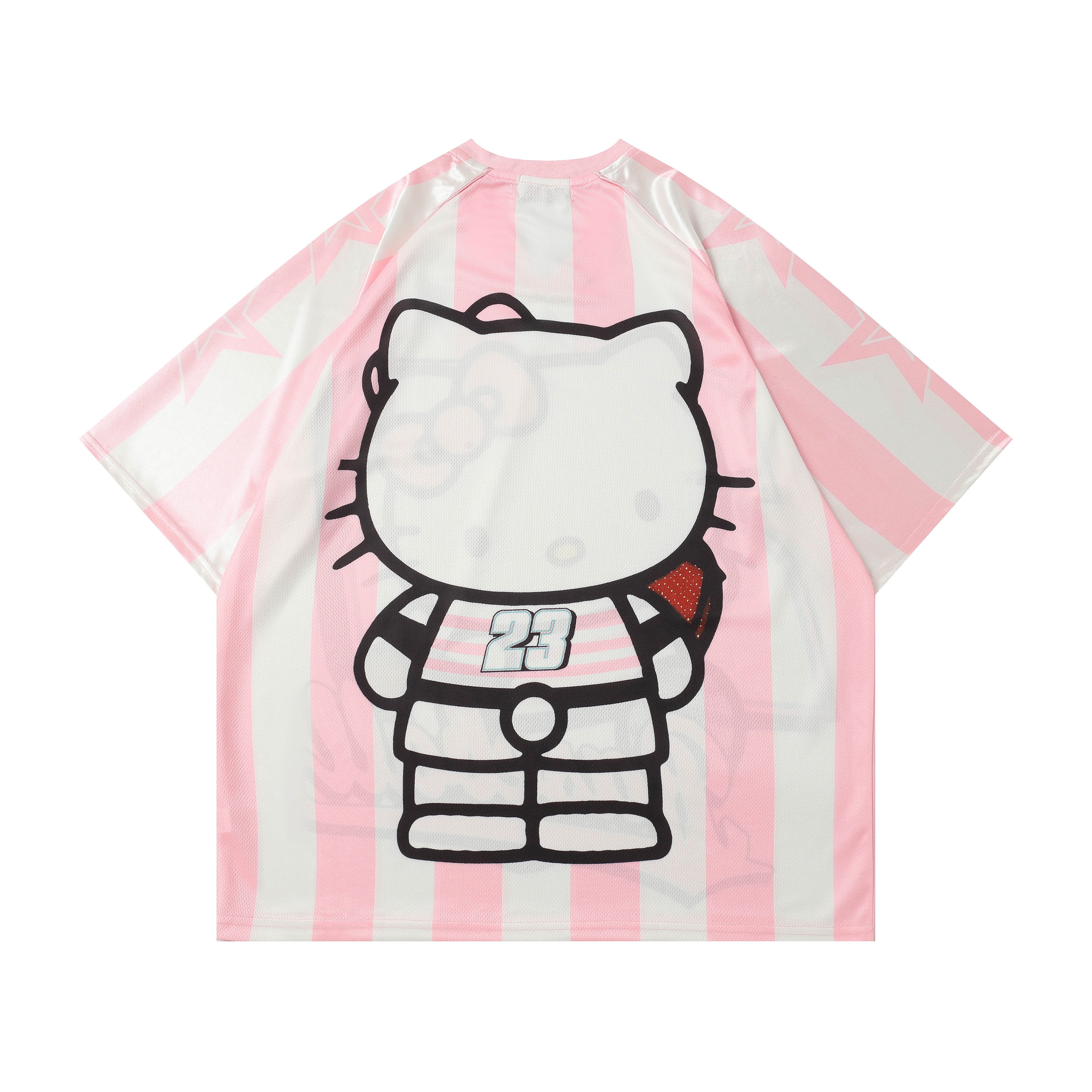 HK Cute Baseball Jersey Shirts Sports Uniform Summer Loose Short Sleeve Tops T-Shirts 02250502