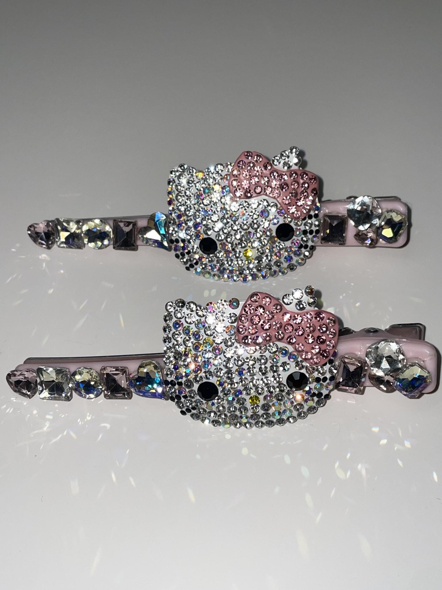 HK Handmade Diamond Sparkles Duckbill Hair Clips for Women Girls Hair Styling Tools Accessories