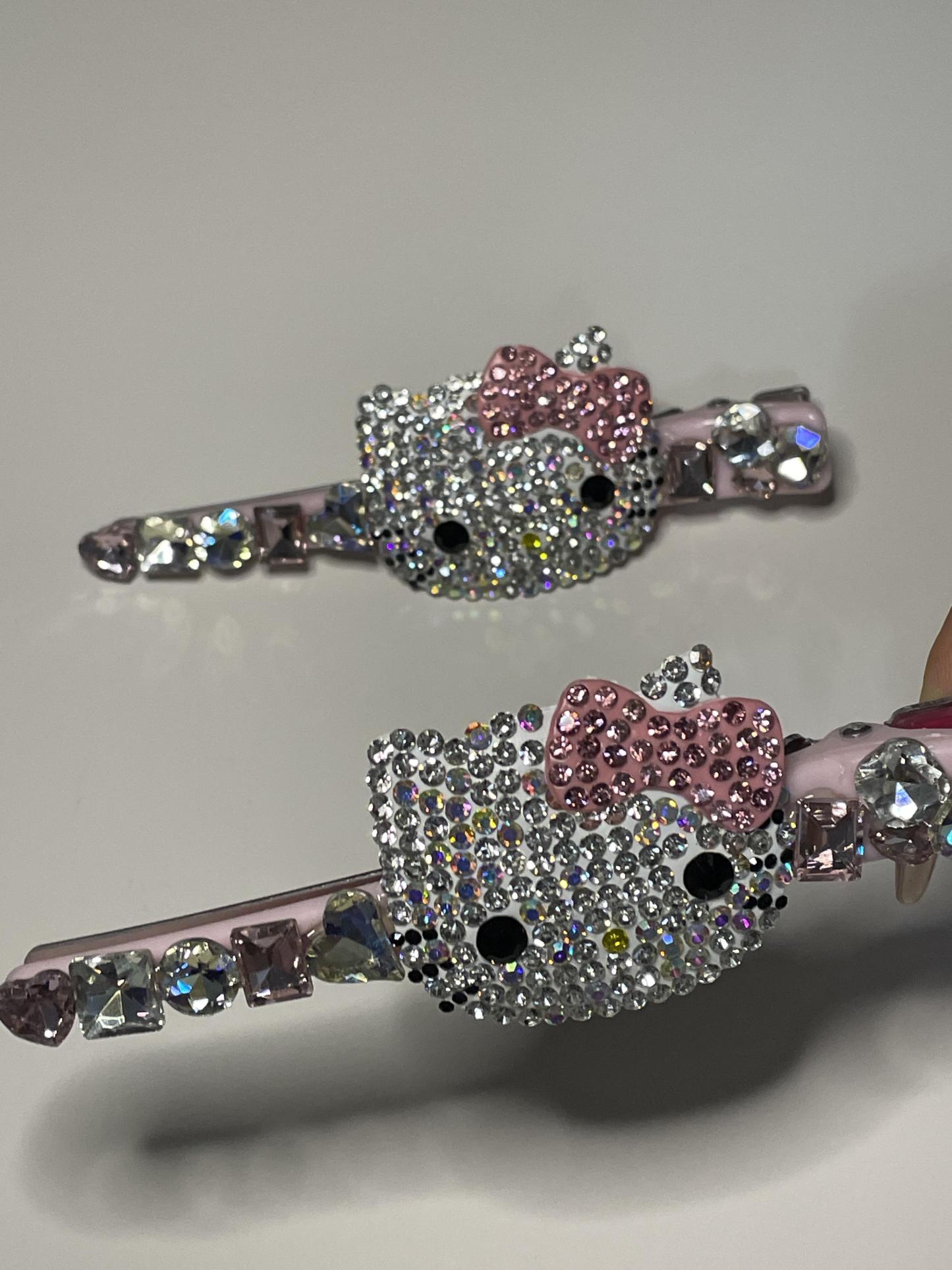 HK Handmade Diamond Sparkles Duckbill Hair Clips for Women Girls Hair Styling Tools Accessories