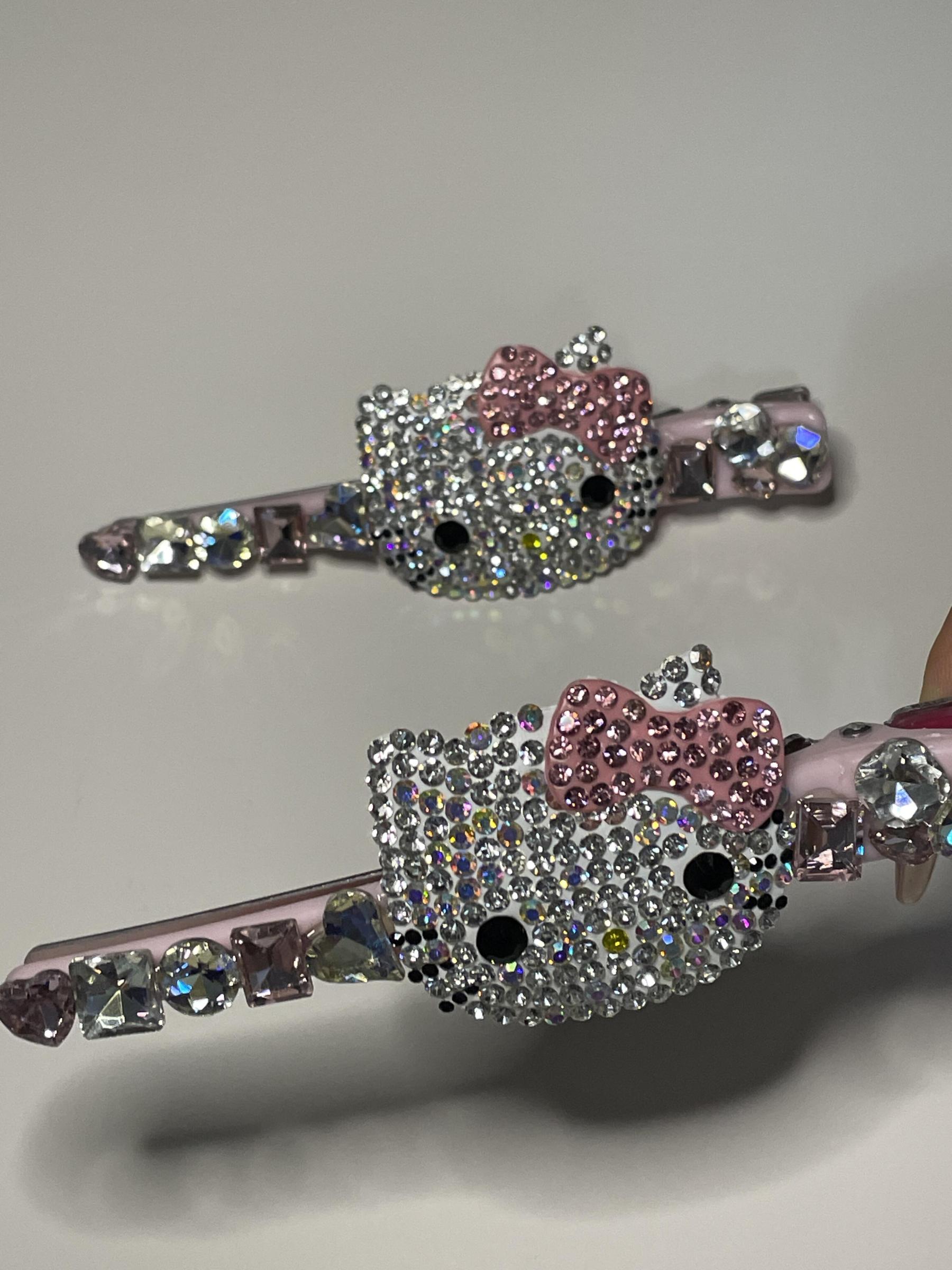 HK Handmade Diamond Sparkles Duckbill Hair Clips for Women Girls Hair Styling Tools Accessories