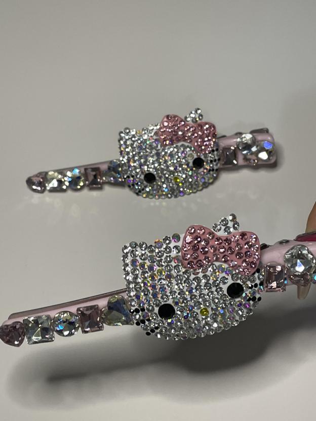 HK Handmade Diamond Sparkles Duckbill Hair Clips for Women Girls Hair Styling Tools Accessories