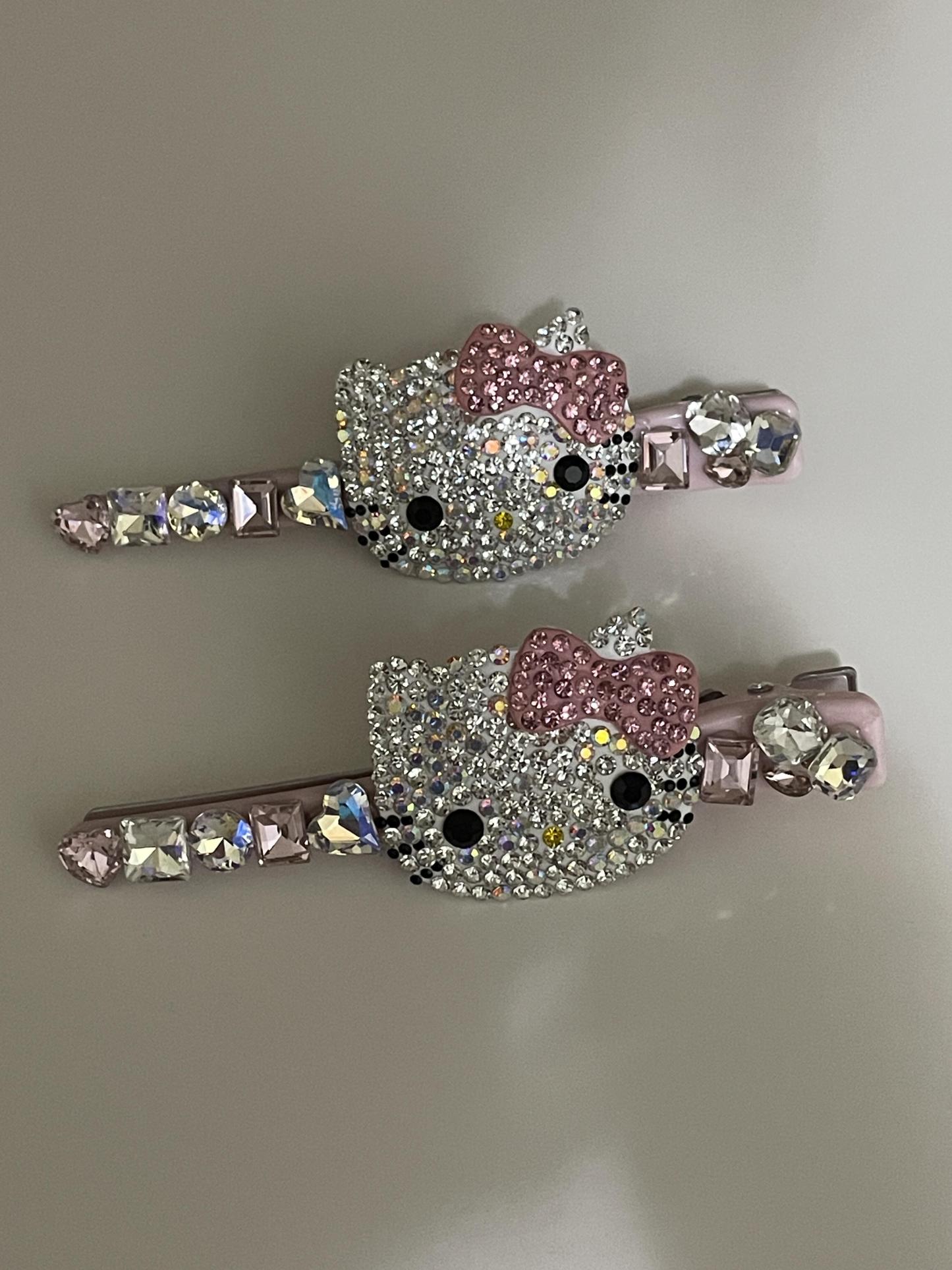 HK Handmade Diamond Sparkles Duckbill Hair Clips for Women Girls Hair Styling Tools Accessories