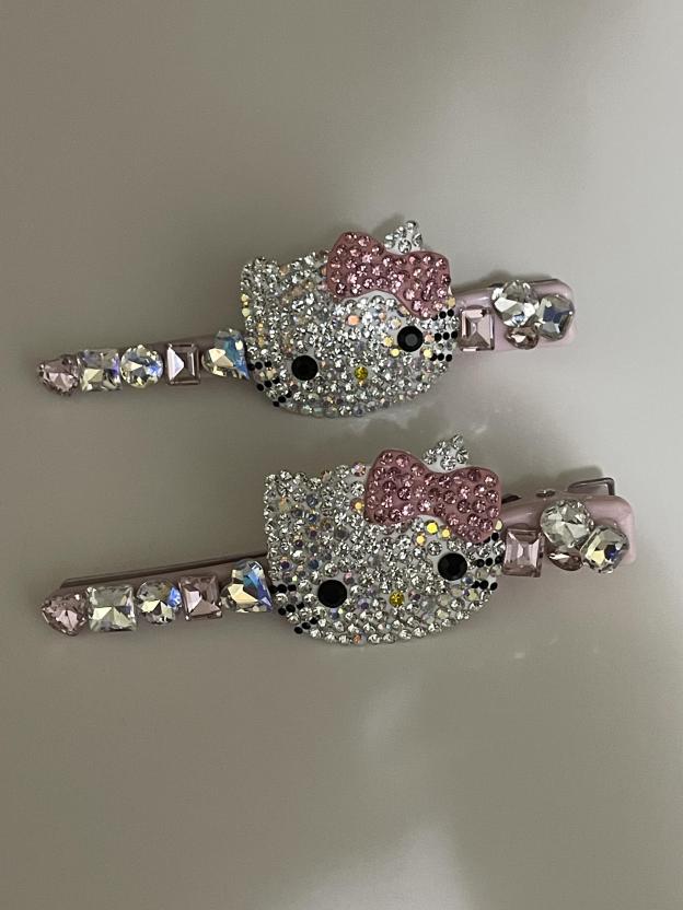 HK Handmade Diamond Sparkles Duckbill Hair Clips for Women Girls Hair Styling Tools Accessories