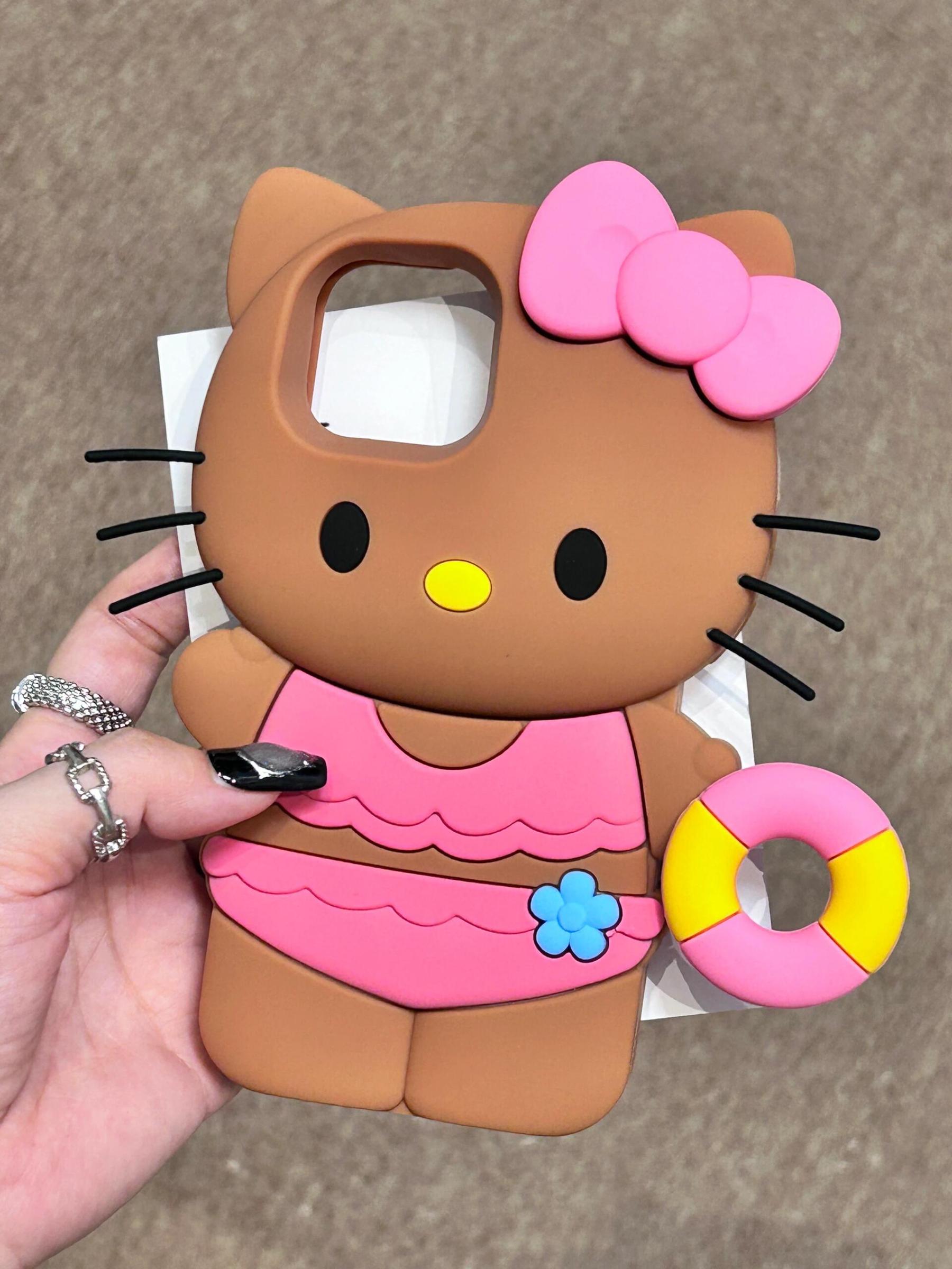 HK Bikini Swimming Circle Shape Silicone Cute Kawaii Phone Case
