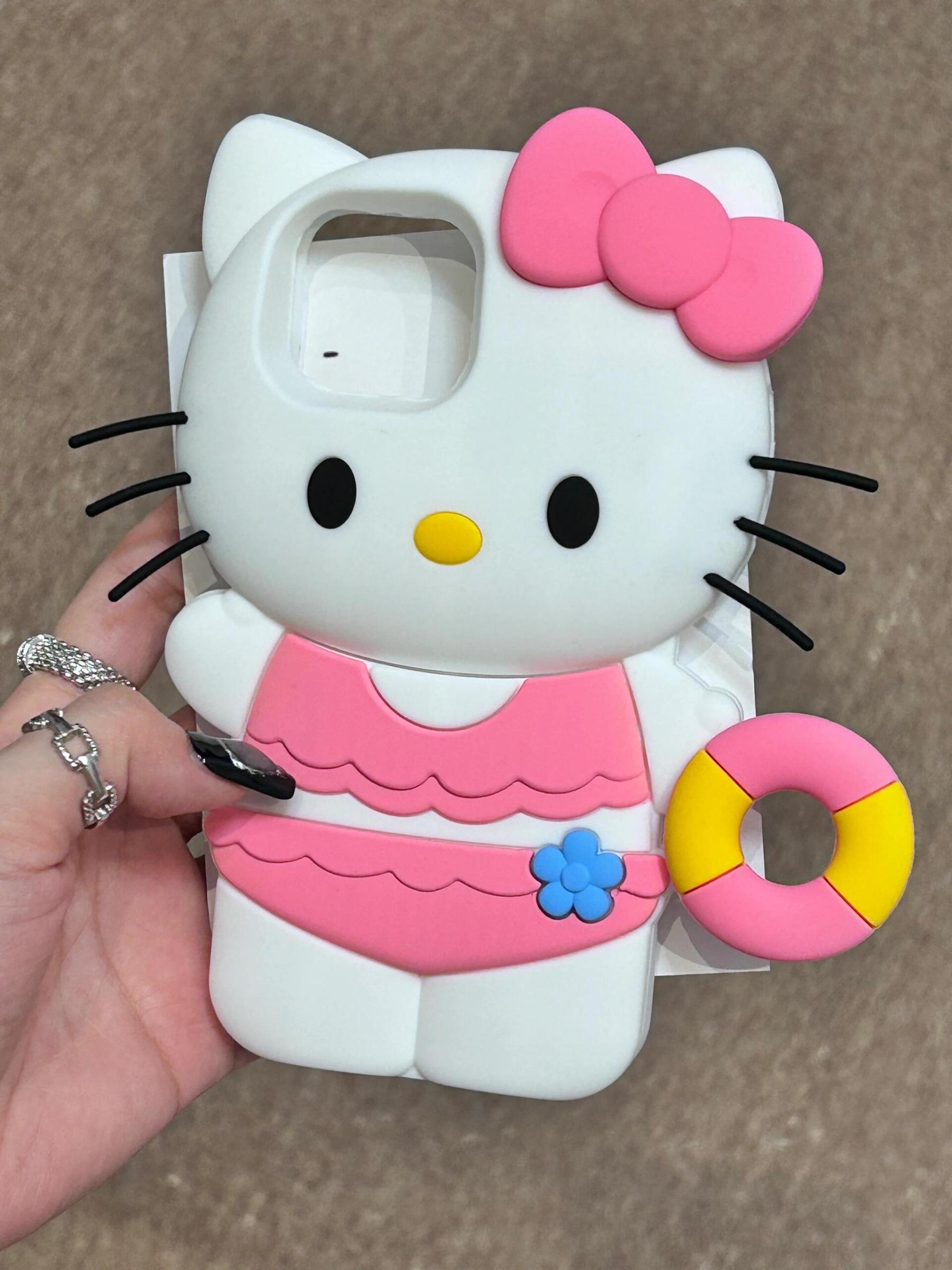 HK Bikini Swimming Circle Shape Silicone Cute Kawaii Phone Case