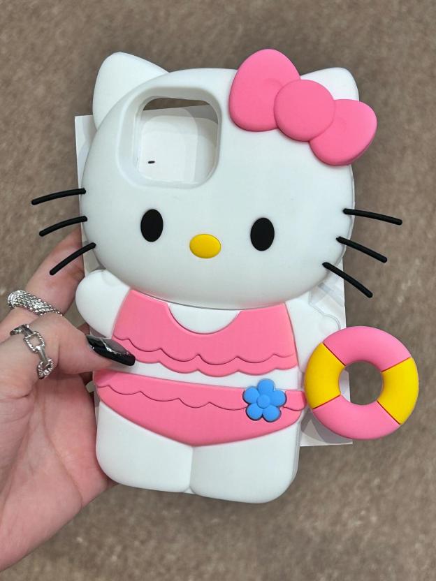 HK Bikini Swimming Circle Shape Silicone Cute Kawaii Phone Case