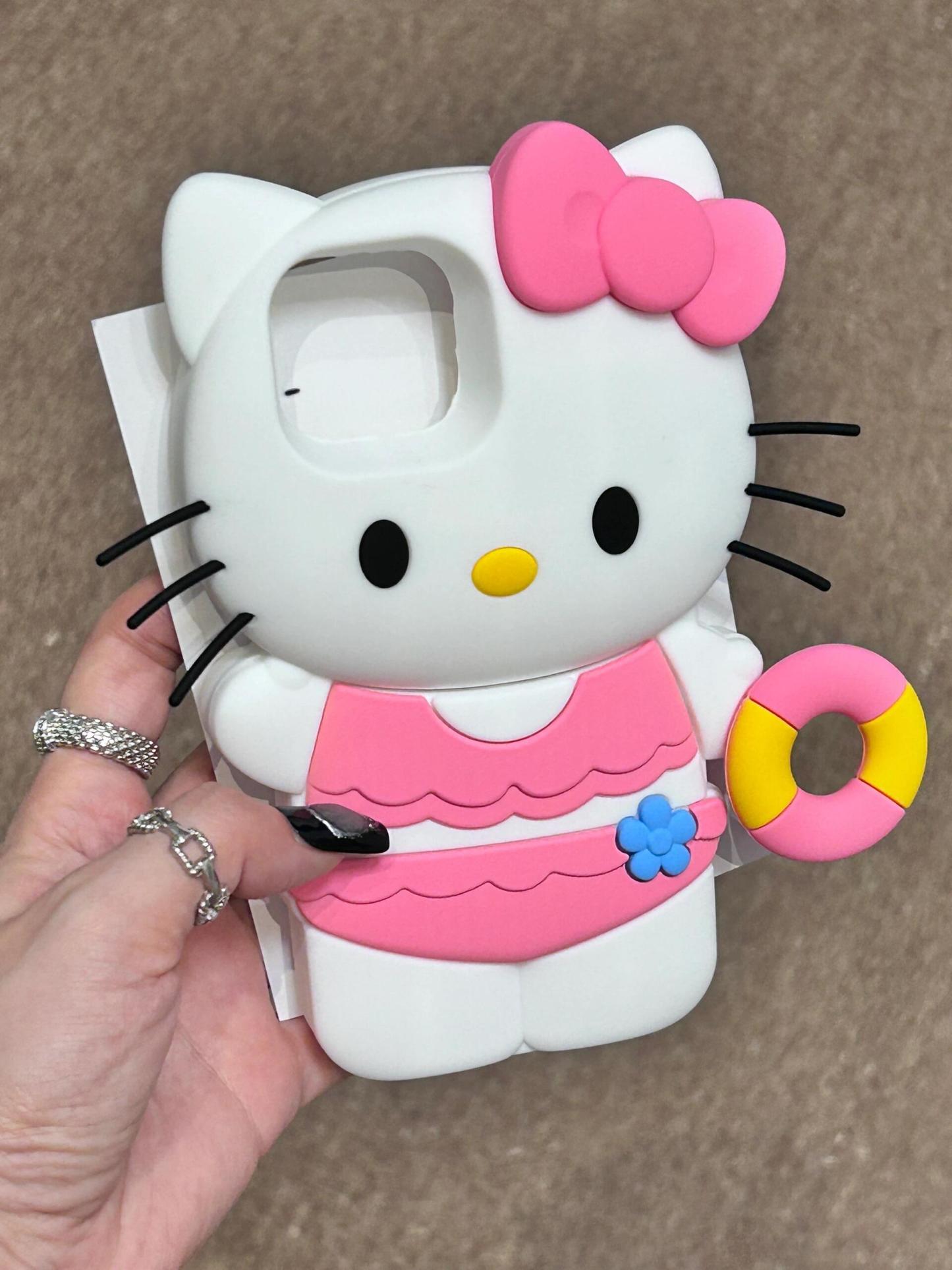 HK Bikini Swimming Circle Shape Silicone Cute Kawaii Phone Case