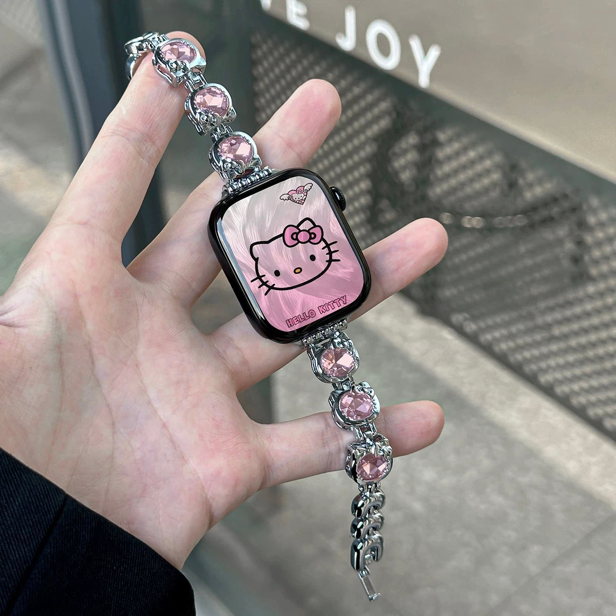 HK Shape Rhinestone Apple Watch Band Jewelry Metal Strap Bands  for Apple Watch Series