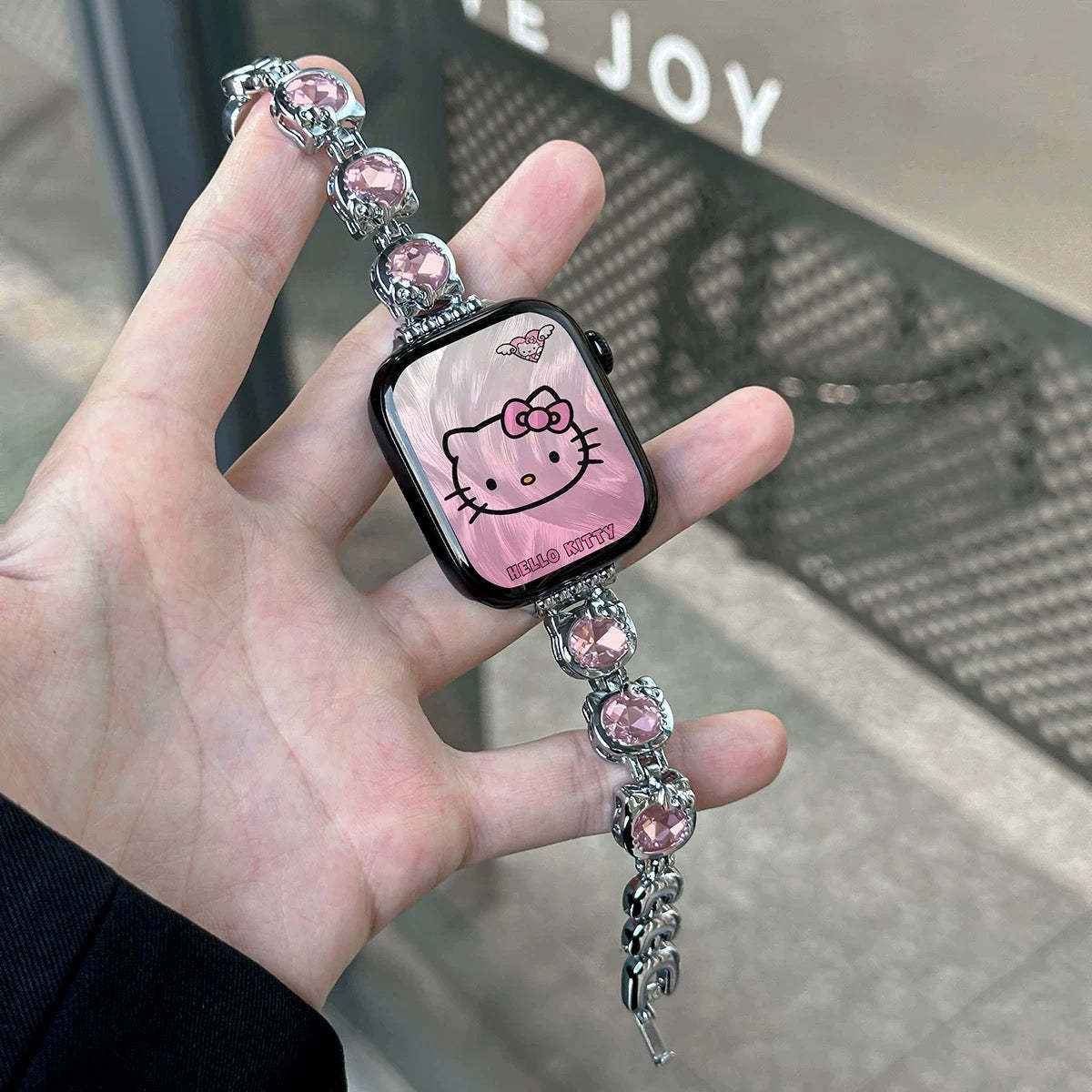 HK Shape Rhinestone Apple Watch Band Jewelry Metal Strap Bands  for Apple Watch Series
