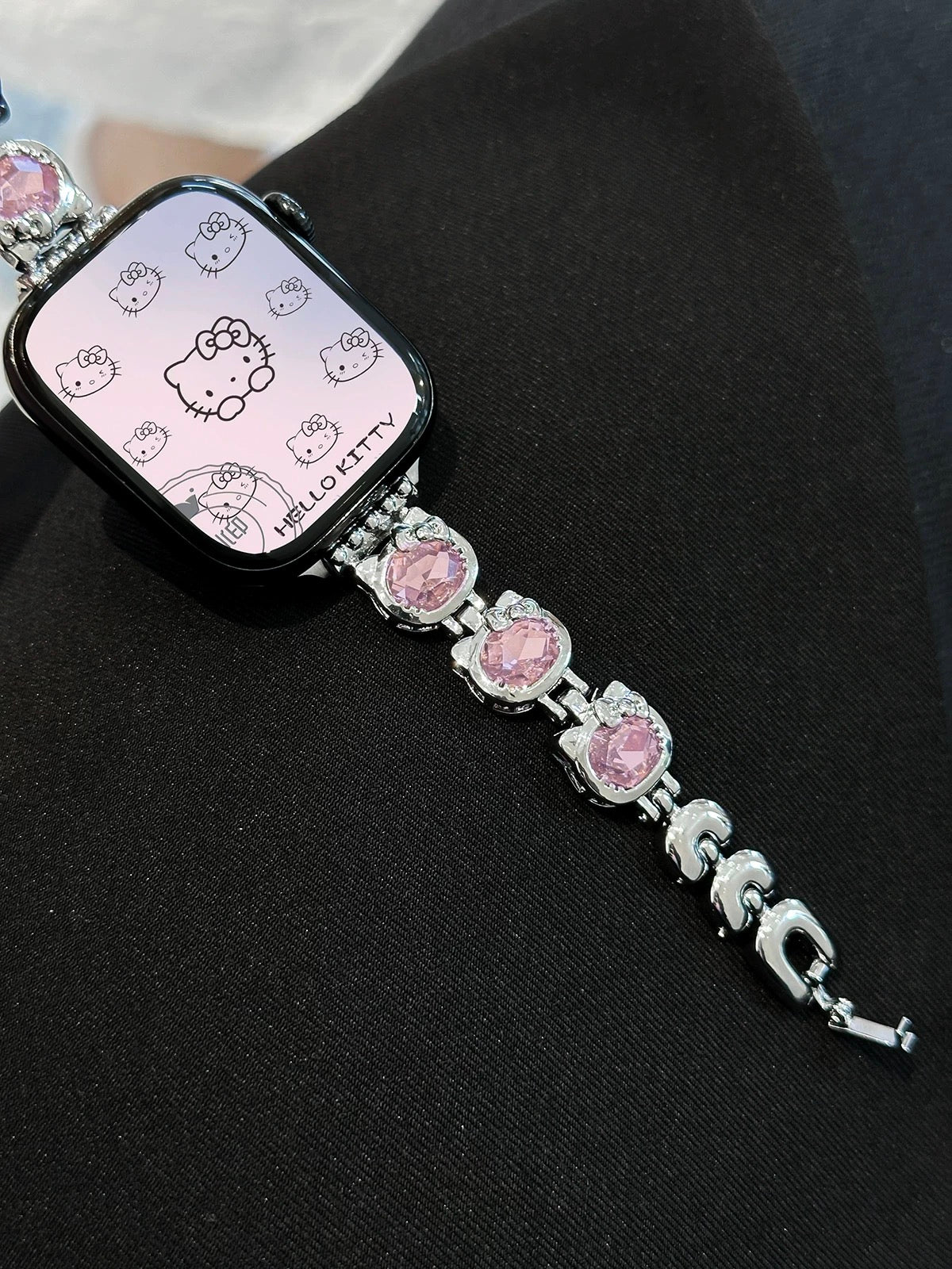 HK Shape Rhinestone Apple Watch Band Jewelry Metal Strap Bands  for Apple Watch Series