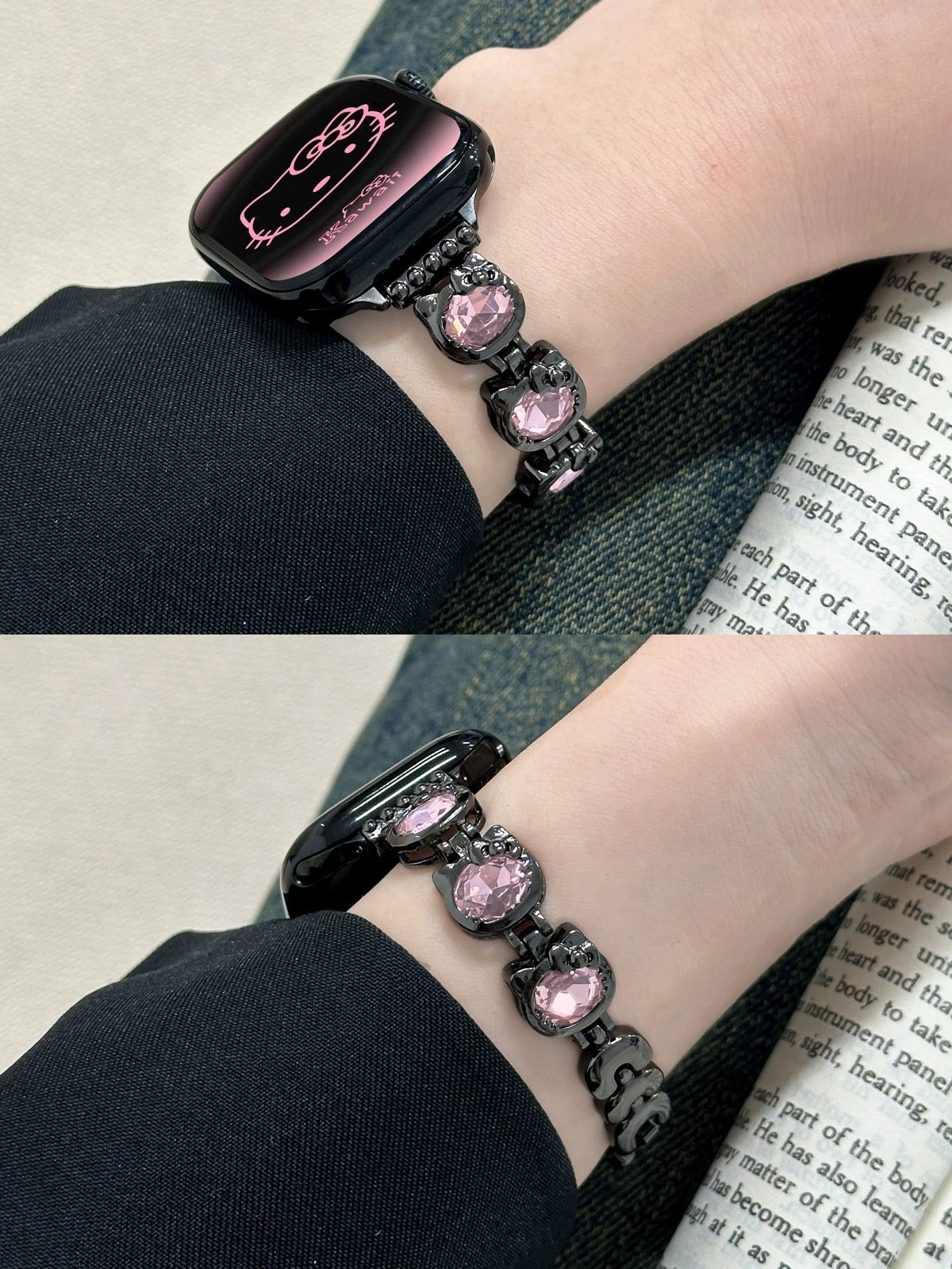 HK Shape Rhinestone Apple Watch Band Jewelry Metal Strap Bands  for Apple Watch Series