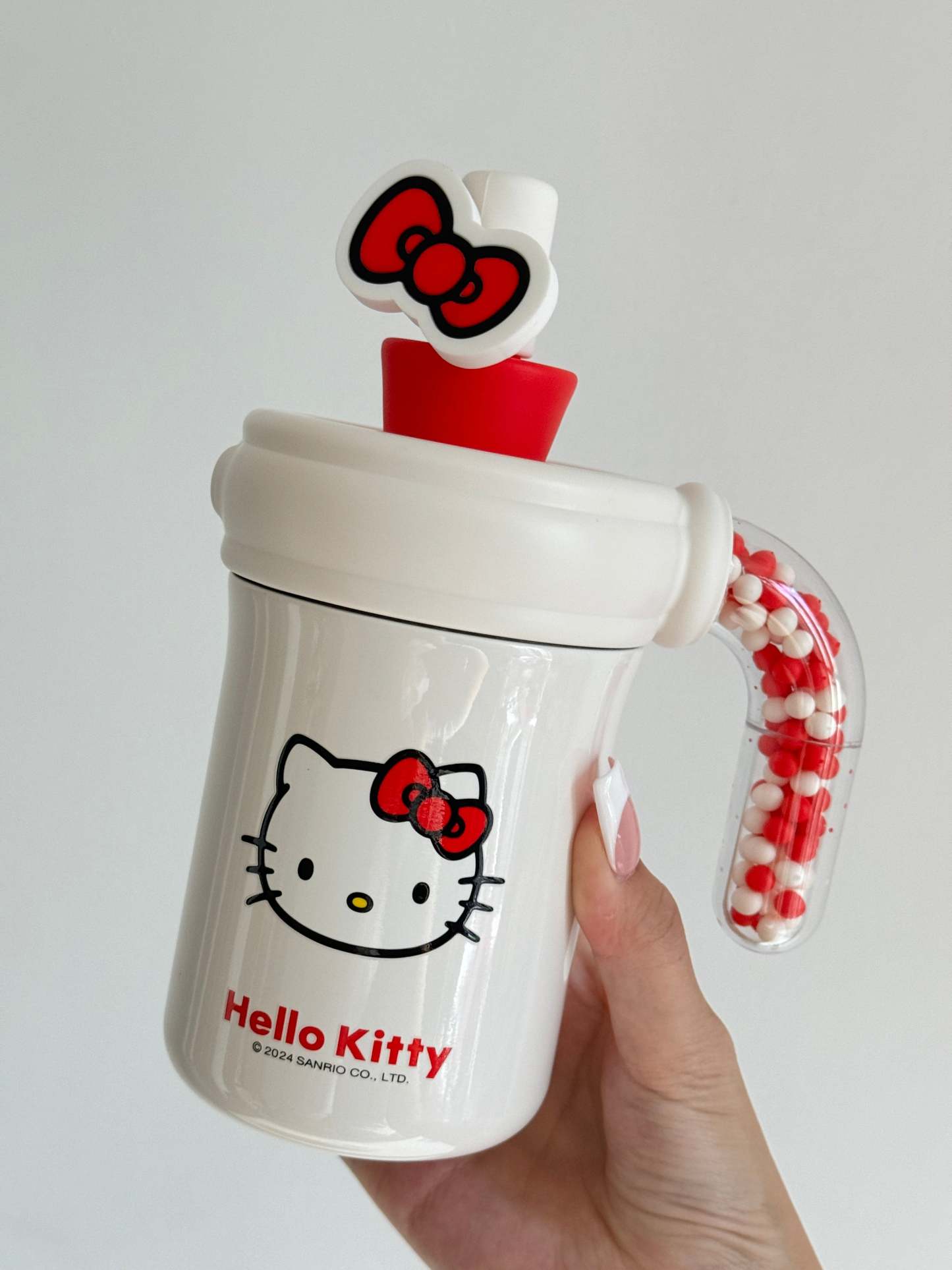 HK 400ml Tumbler with Handle Stainless Steel Insulated Cup with Lid & Straw Water Bottle Cupholder Friendly Women Travel Mug