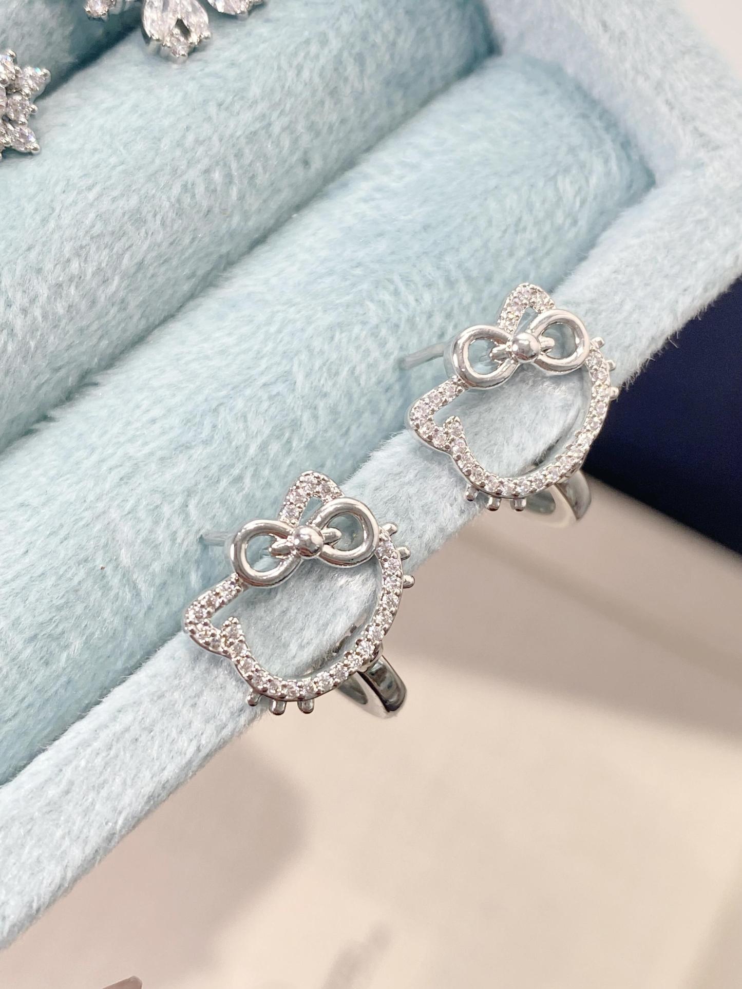 HK Zircon Huggie Earrings – Cute Alloy Ear Cuffs for Girls, Delicate 0.8mm Post, 10mm Inner Diameter 