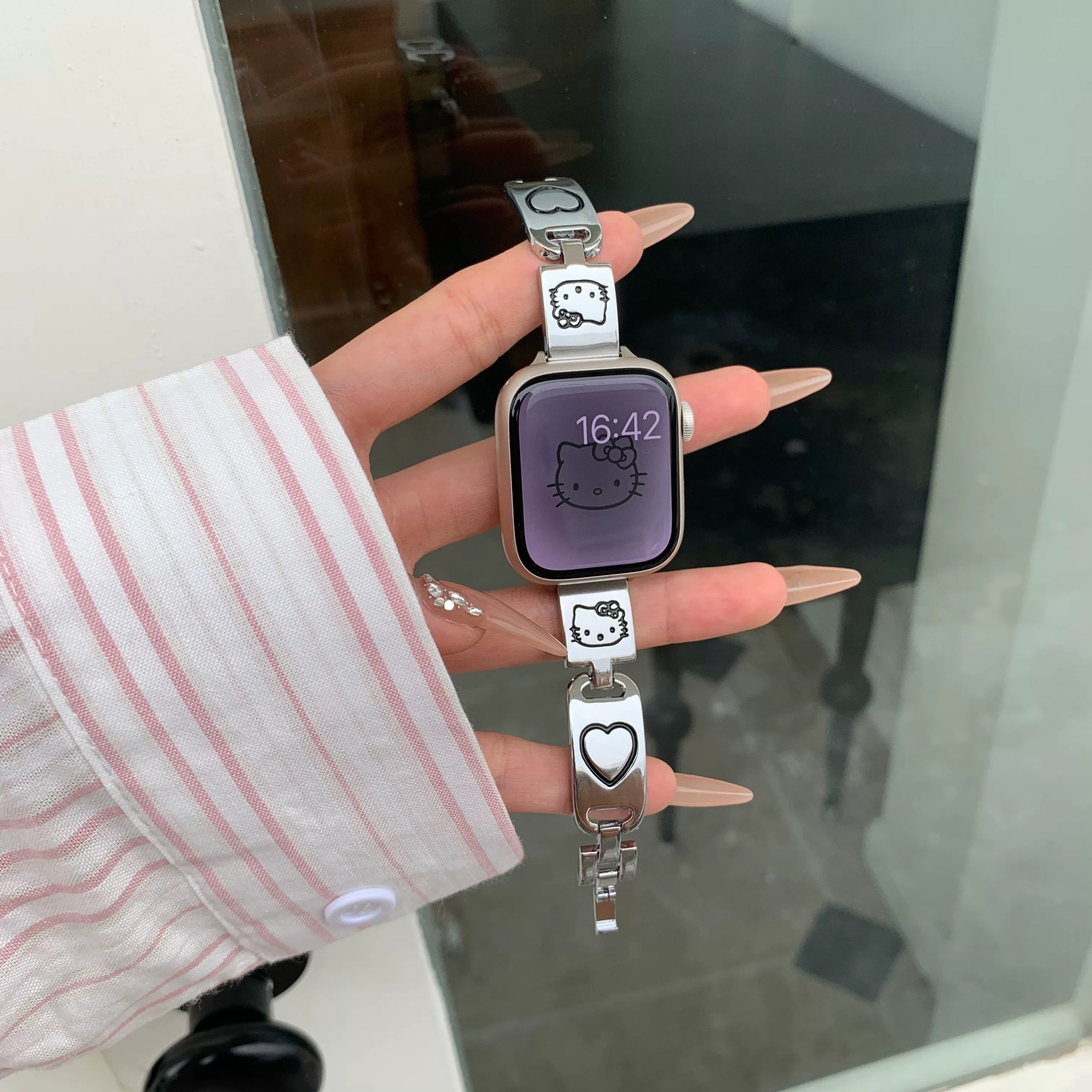 HK Apple Watch Band Jewelry Metal Strap Bands  for iWatch Series
