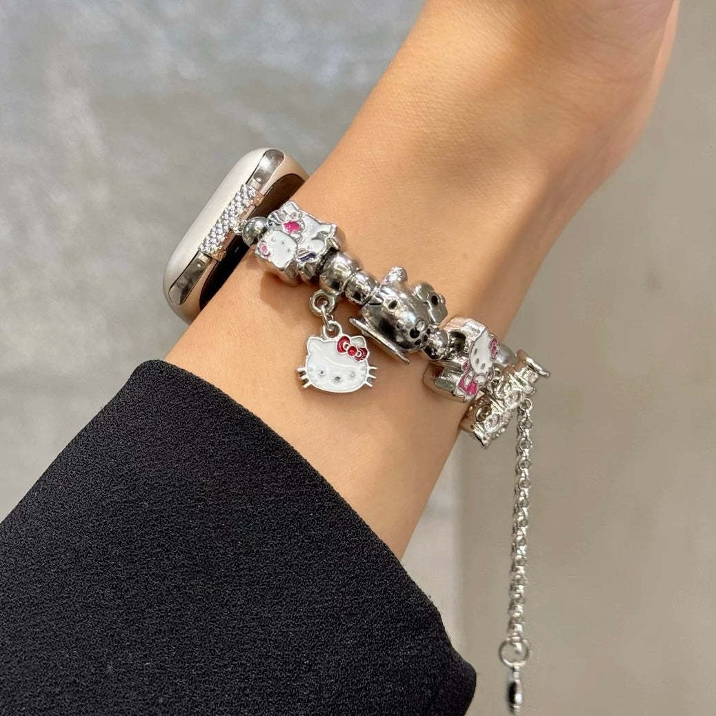 HK Charm Bracelet Adjustable Apple Watch Band Jewelry Metal Strap Bands  for iWatch Series