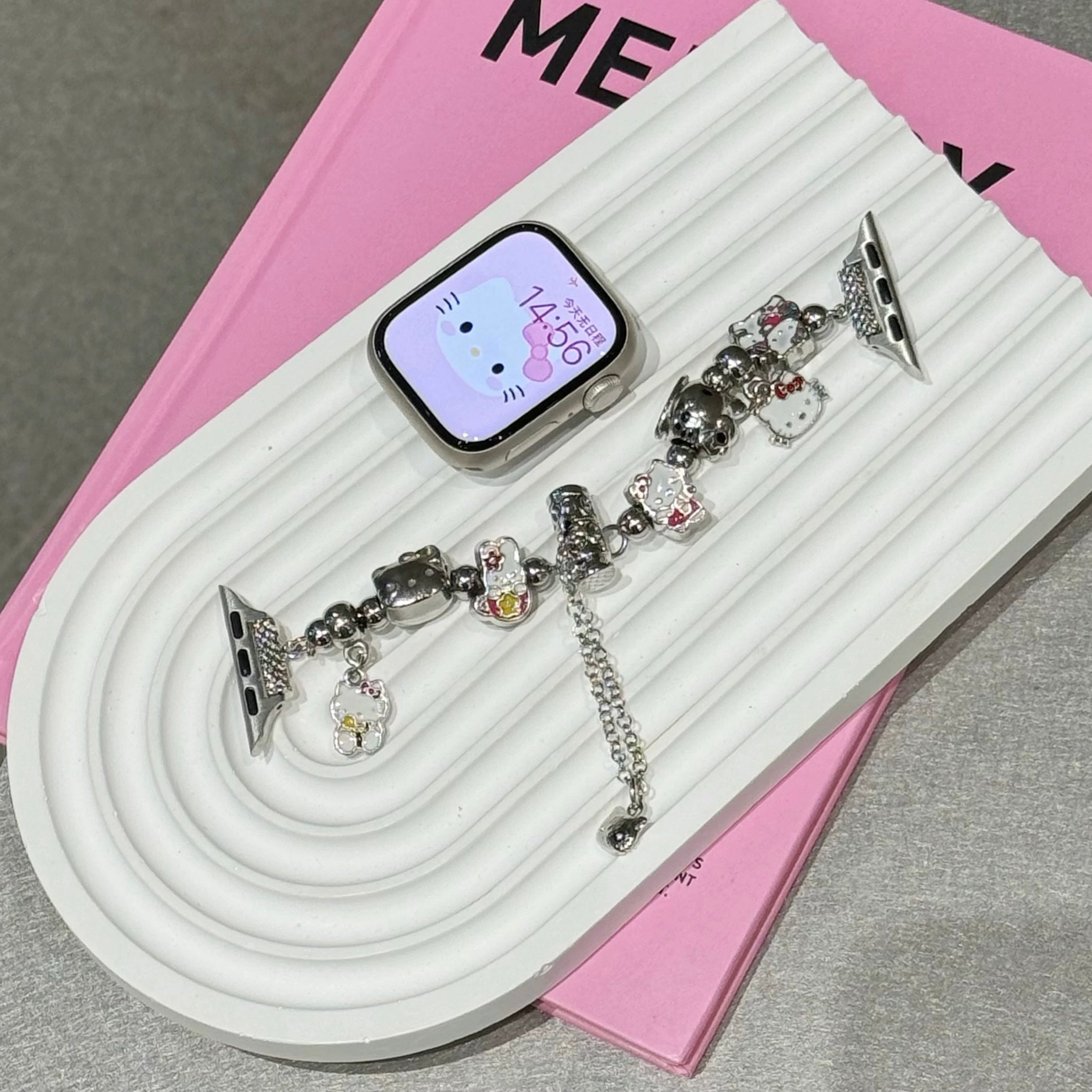 HK Charm Bracelet Adjustable Apple Watch Band Jewelry Metal Strap Bands  for iWatch Series