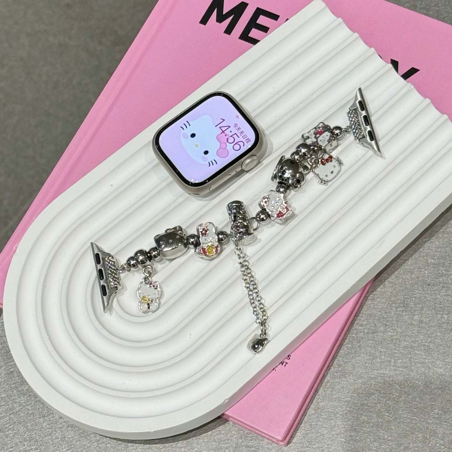 HK Charm Bracelet Adjustable Apple Watch Band Jewelry Metal Strap Bands  for iWatch Series