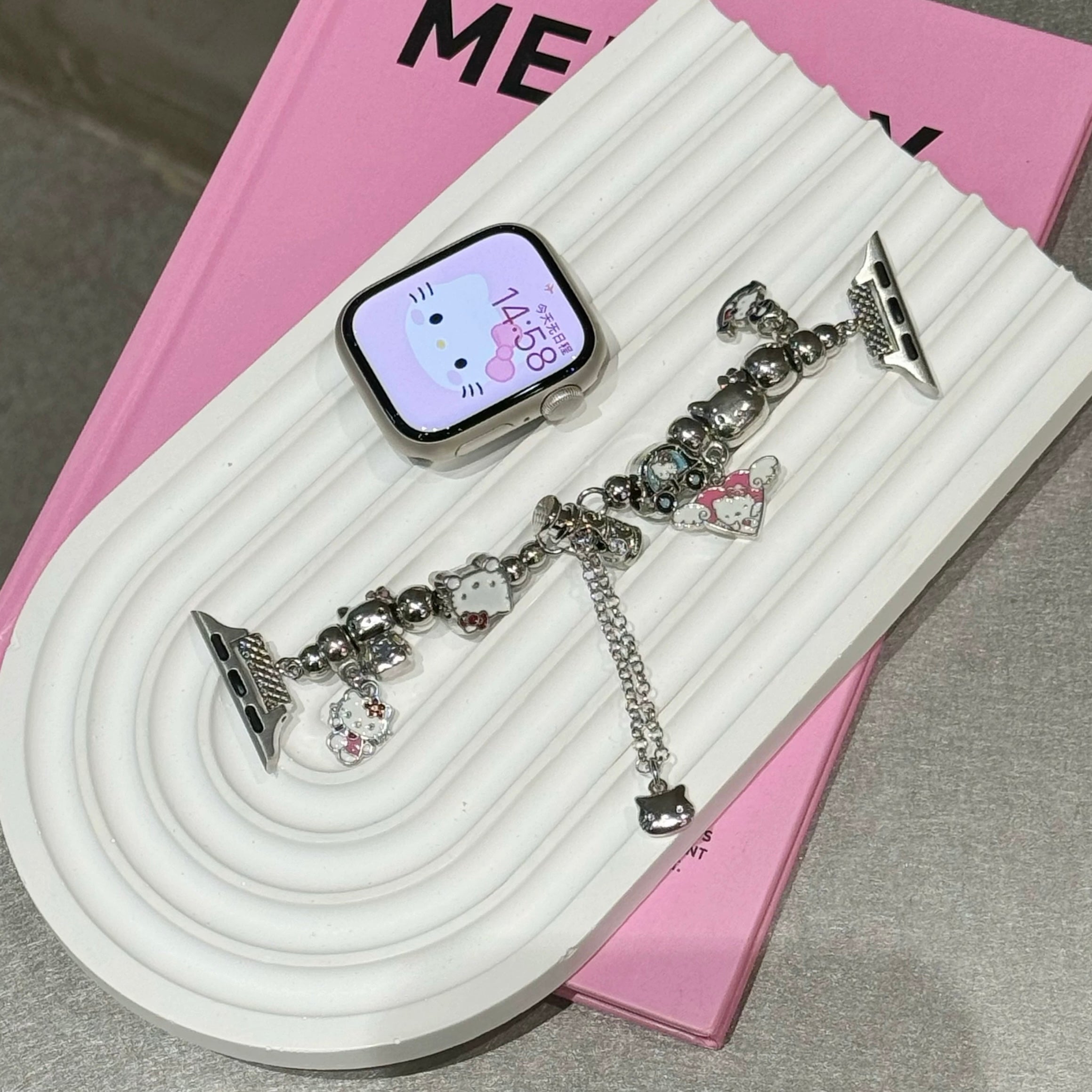HK Charm Bracelet Adjustable Apple Watch Band Jewelry Metal Strap Bands  for iWatch Series
