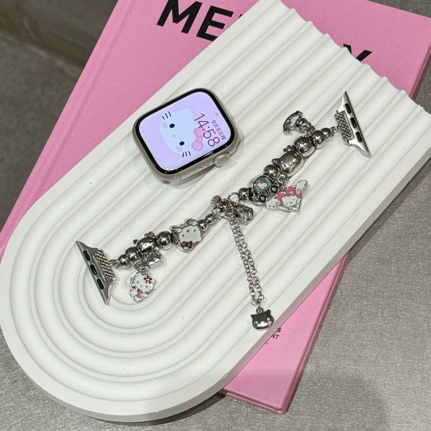 HK Charm Bracelet Adjustable Apple Watch Band Jewelry Metal Strap Bands  for iWatch Series