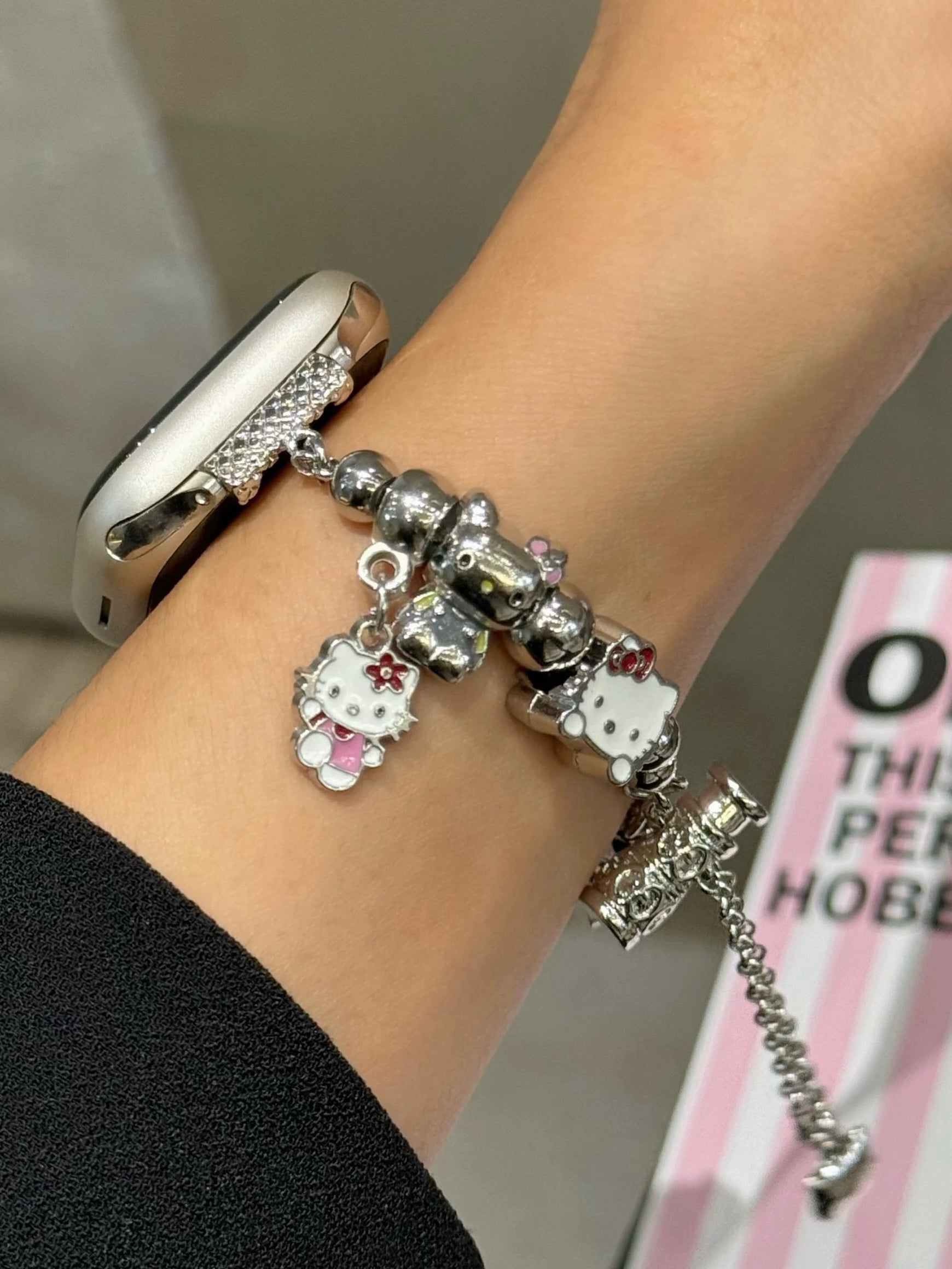 HK Charm Bracelet Adjustable Apple Watch Band Jewelry Metal Strap Bands  for iWatch Series