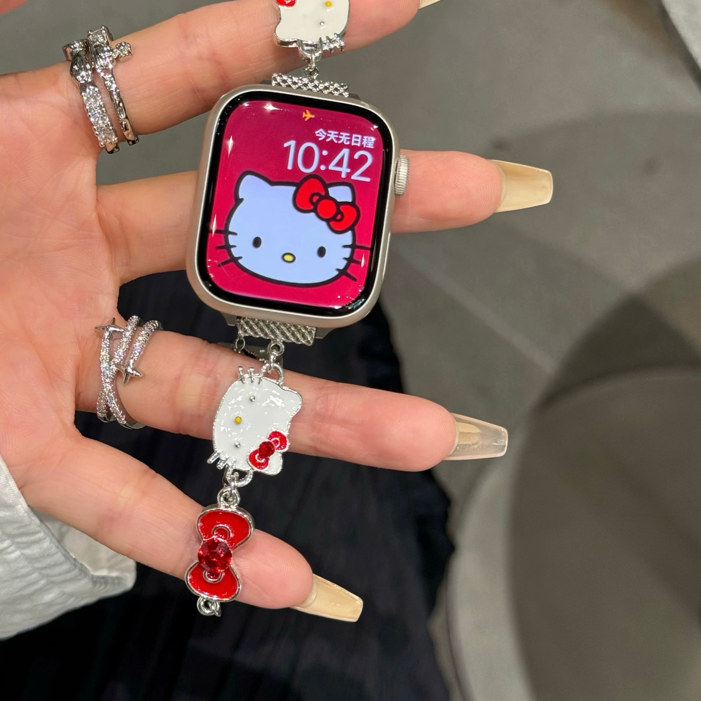 HK Charm Bracelet Adjustable Apple Watch Band Jewelry Metal Strap Bands  for iWatch Series