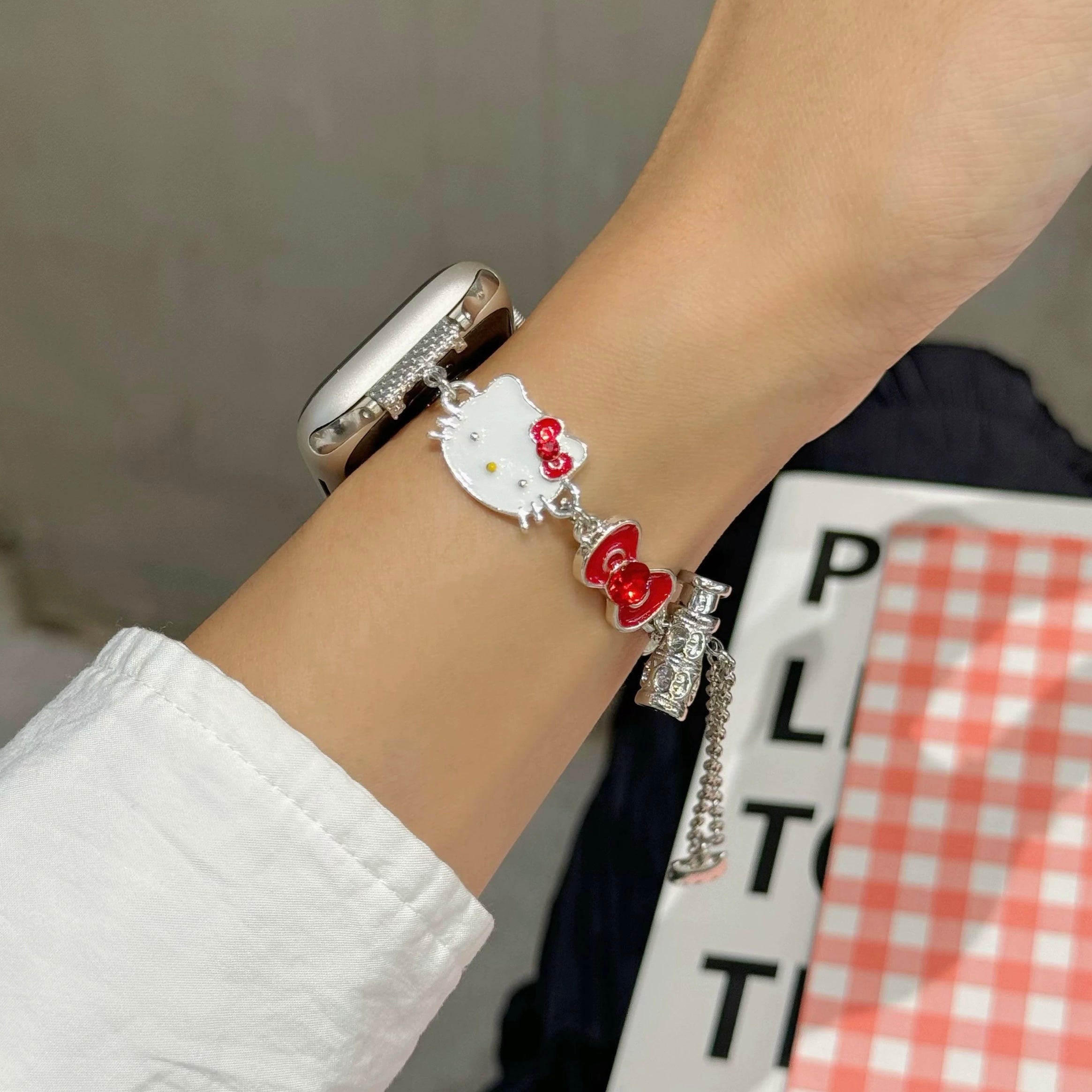 HK Charm Bracelet Adjustable Apple Watch Band Jewelry Metal Strap Bands  for iWatch Series