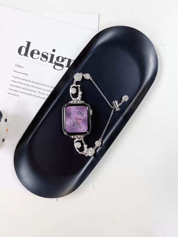 HK Apple Watch Band Adjustable Rhinestone Bracelet Jewelry Metal Strap Bands  for iWatch Series