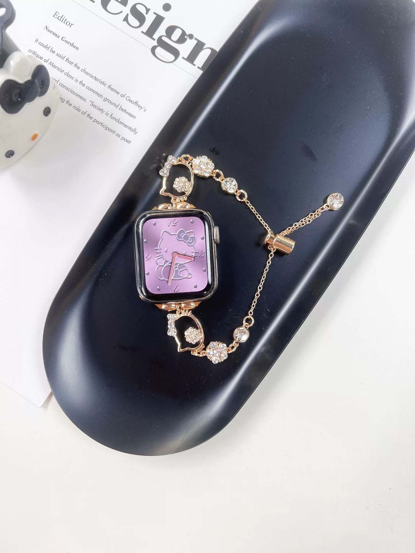 HK Apple Watch Band Adjustable Rhinestone Bracelet Jewelry Metal Strap Bands  for iWatch Series