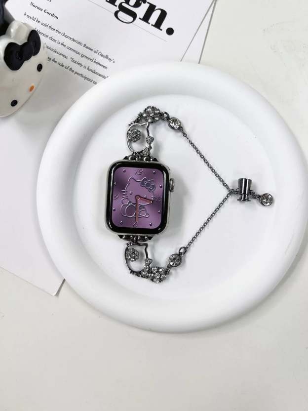 HK Apple Watch Band Adjustable Rhinestone Bracelet Jewelry Metal Strap Bands  for iWatch Series