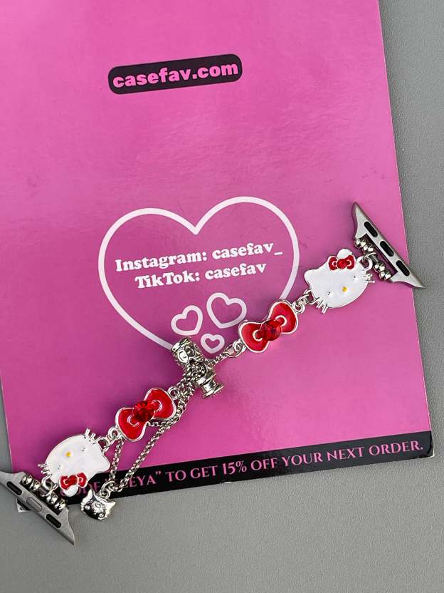 HK Charm Bracelet Adjustable Apple Watch Band Jewelry Metal Strap Bands  for iWatch Series