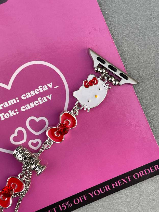 HK Charm Bracelet Adjustable Apple Watch Band Jewelry Metal Strap Bands  for iWatch Series