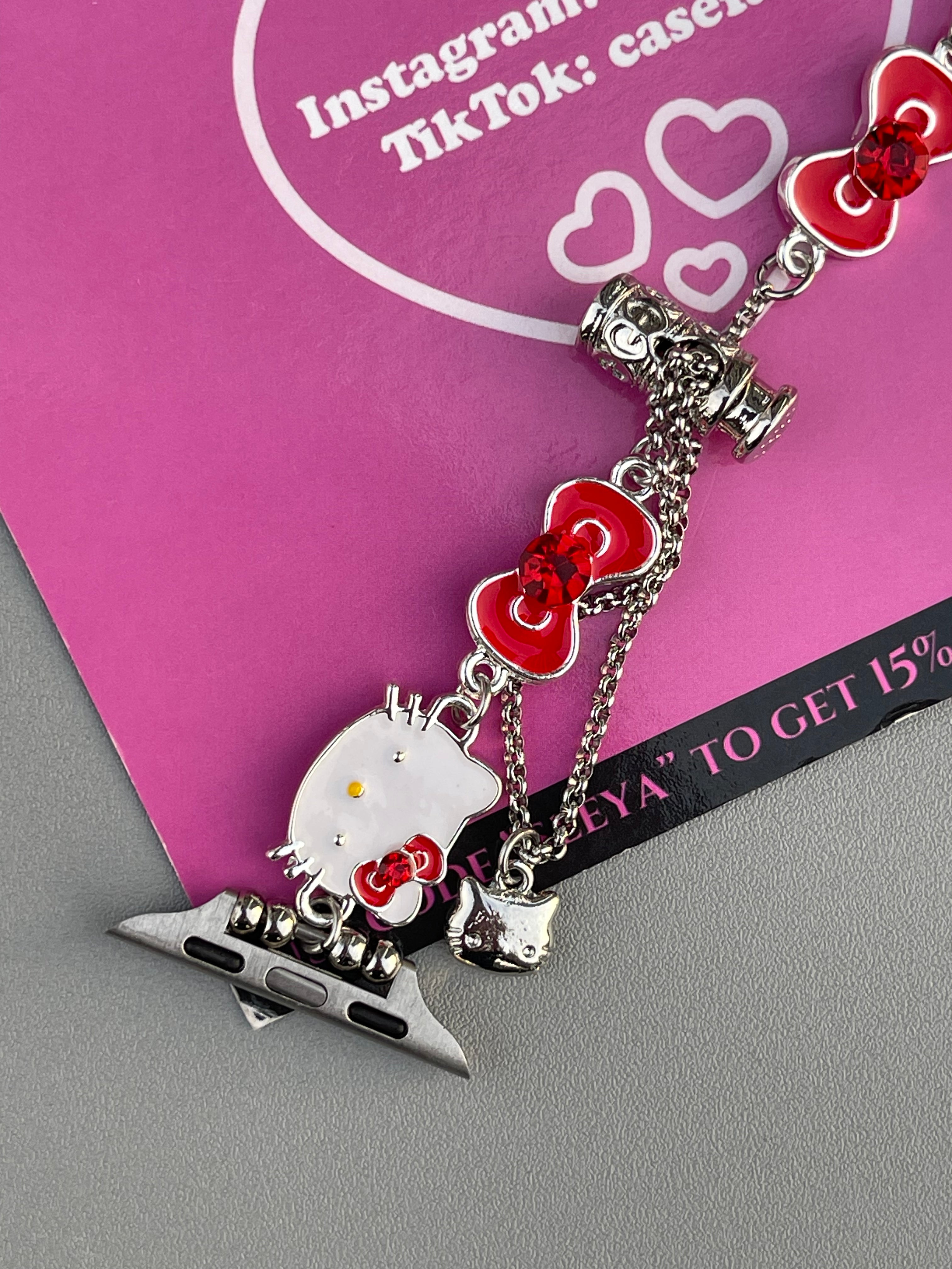 HK Charm Bracelet Adjustable Apple Watch Band Jewelry Metal Strap Bands  for iWatch Series