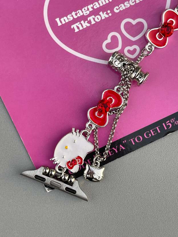 HK Charm Bracelet Adjustable Apple Watch Band Jewelry Metal Strap Bands  for iWatch Series
