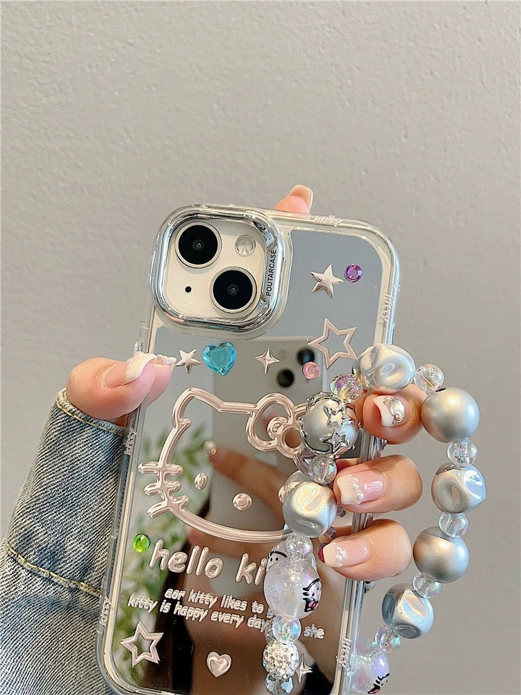 Hello Kitty in the Mirror iPhone Case front view 