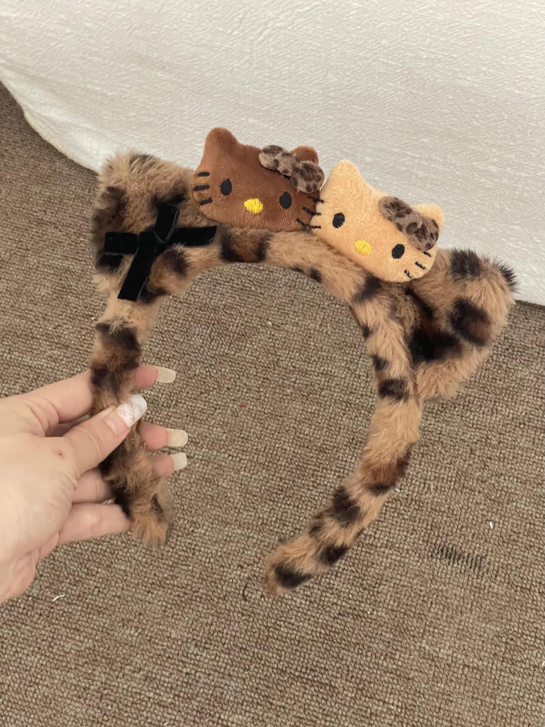 HK Leopard Print Plush Hairpin Headband – Skincare & Makeup Headband