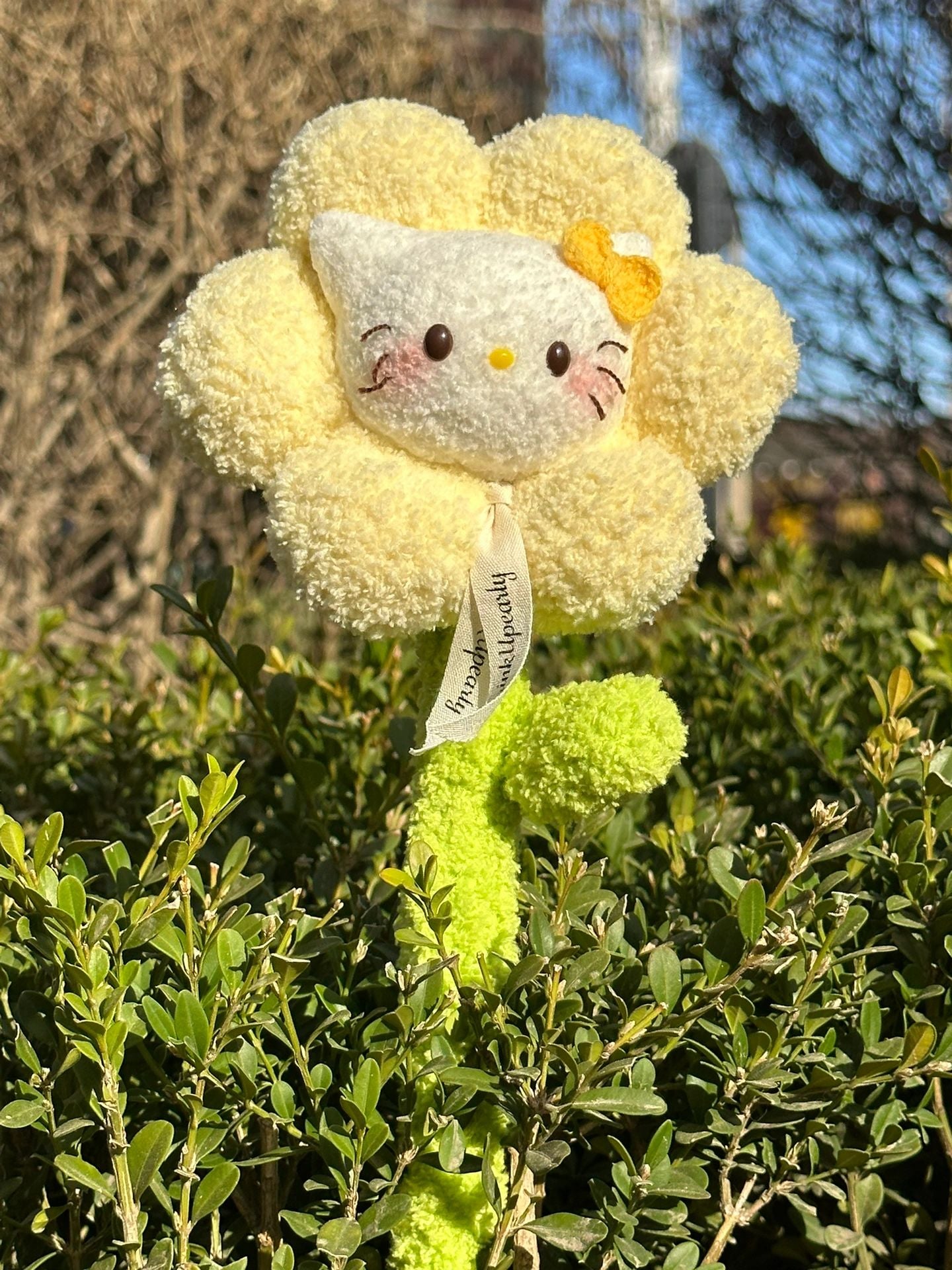 HK Colorful Handmade Plush Flower Bouquet-cutelalaco