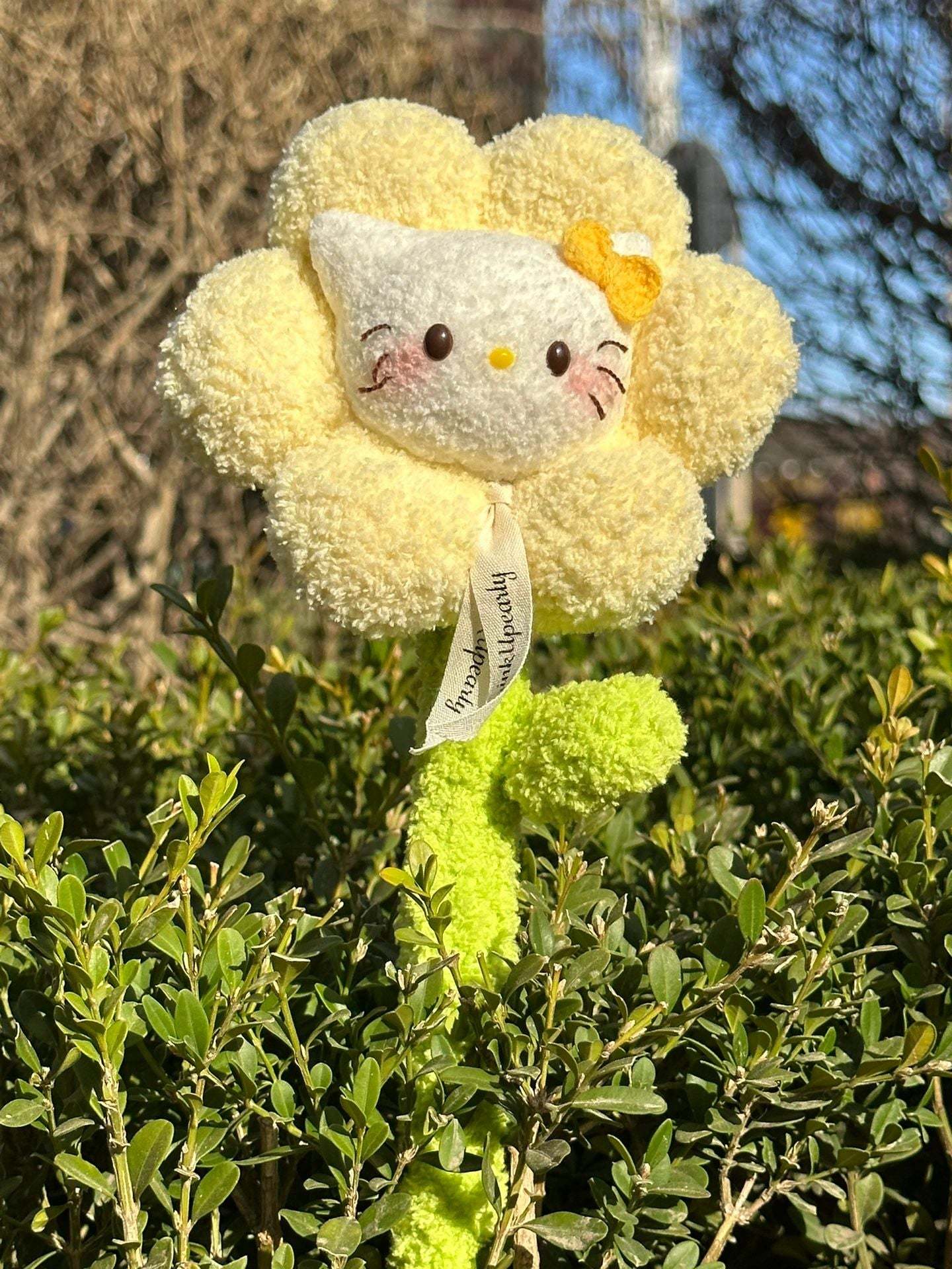 HK Colorful Handmade Plush Flower Bouquet-cutelalaco