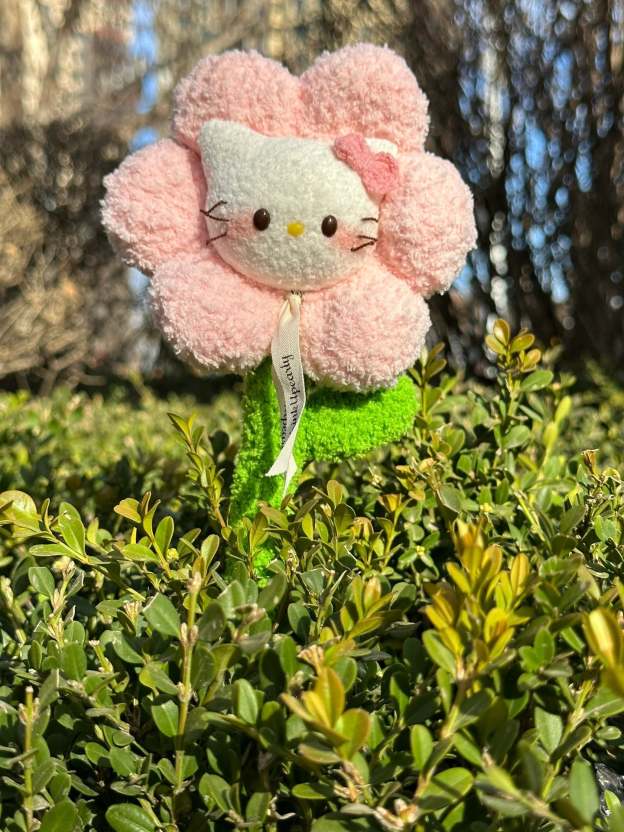 HK Colorful Handmade Plush Flower Bouquet-cutelalaco