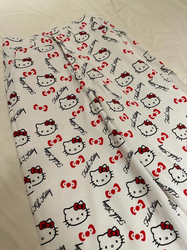 HK WHite Pocket Embroidery Wide Leg Jeans High Waist Baggy Jeans for Women Loose Boyfriends Jeans Denim Pants 01250505