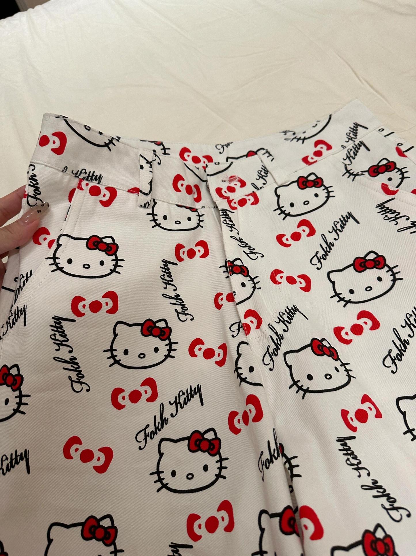 HK WHite Pocket Embroidery Wide Leg Jeans High Waist Baggy Jeans for Women Loose Boyfriends Jeans Denim Pants 01250505