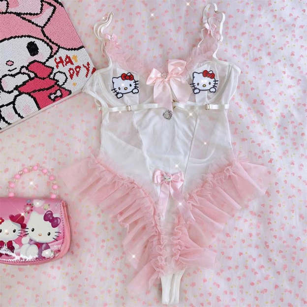 Trendy Y2K Bow Camisole Jumpsuit